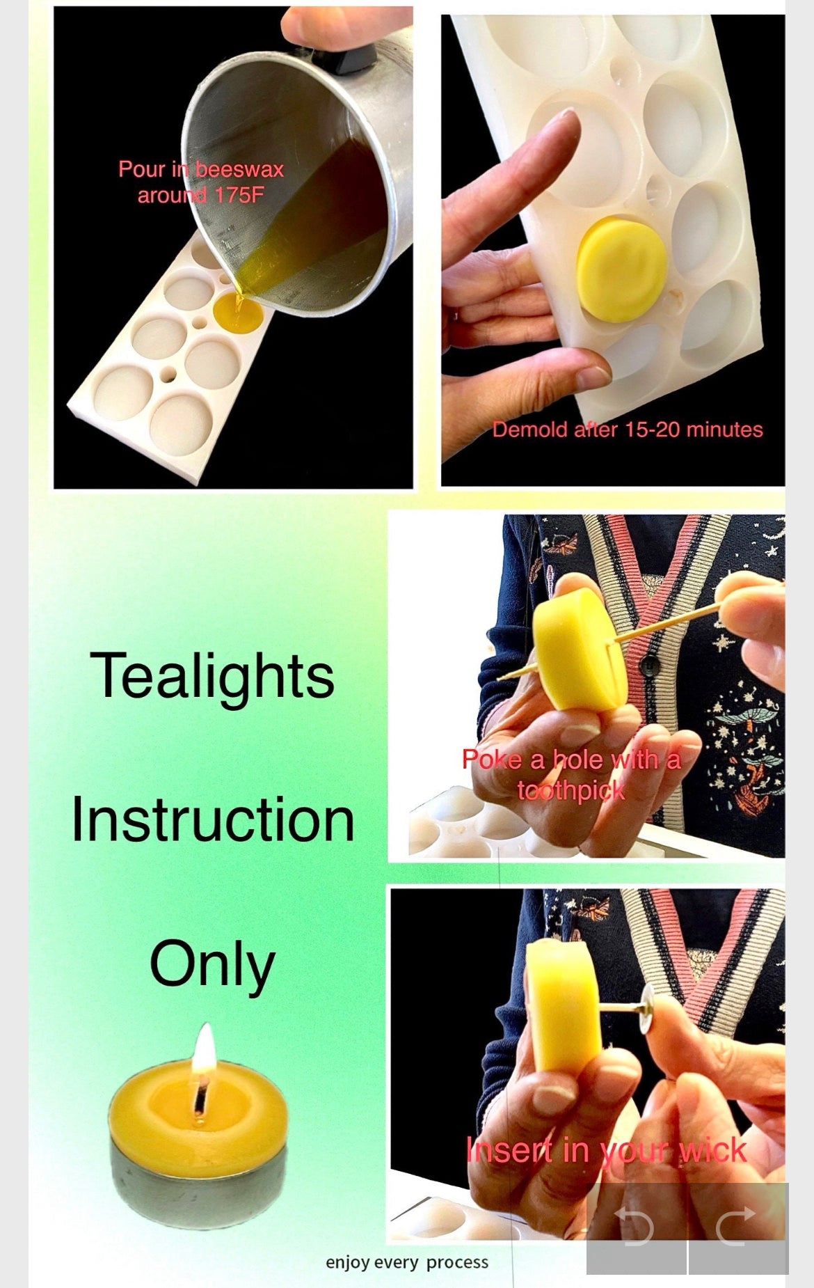 Silicone heartbeat tealight candle mold