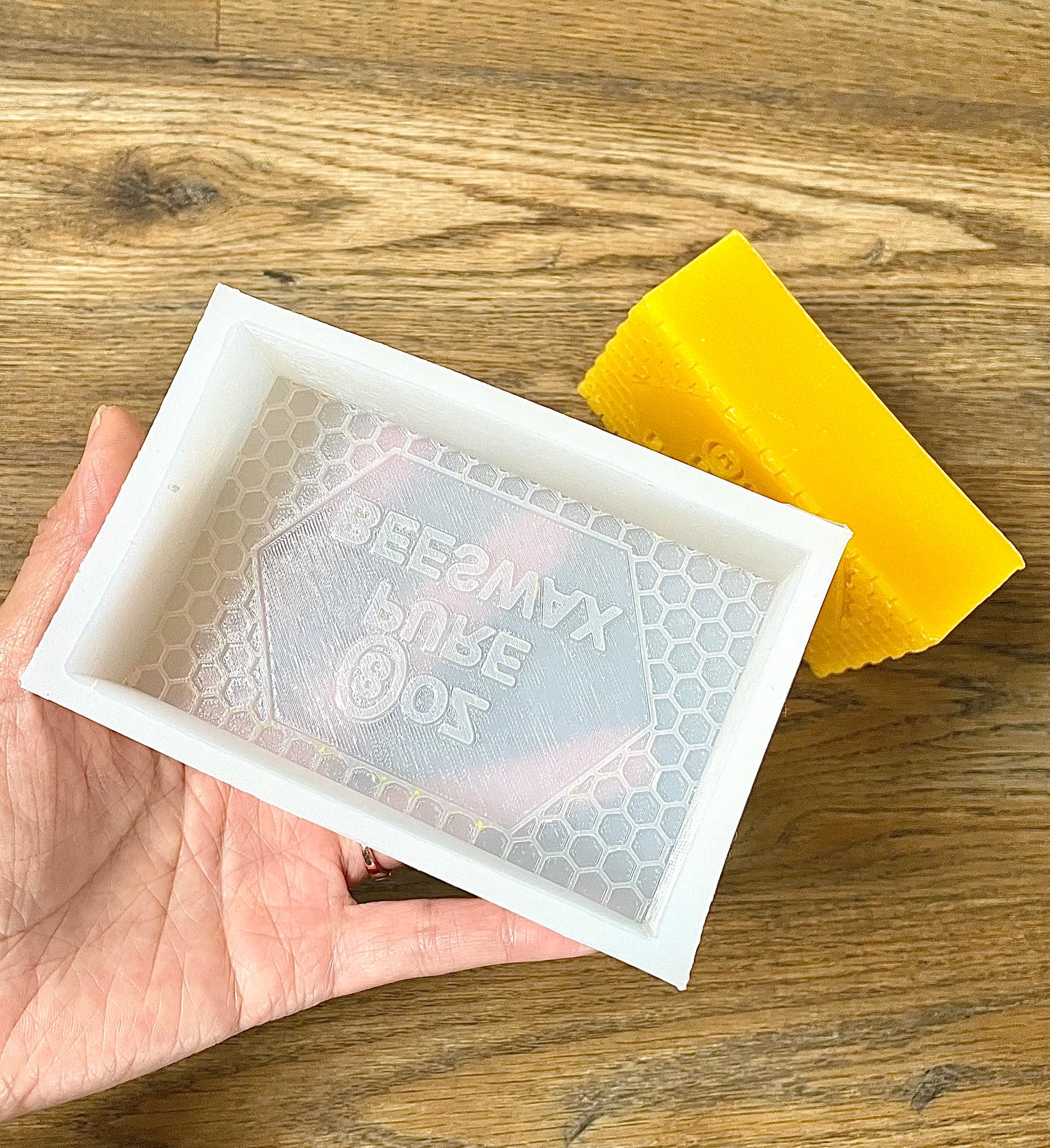 8 oz Silicone beeswax block Mold - honeycomb Tray mold - Food grade - homemade - handmade mould