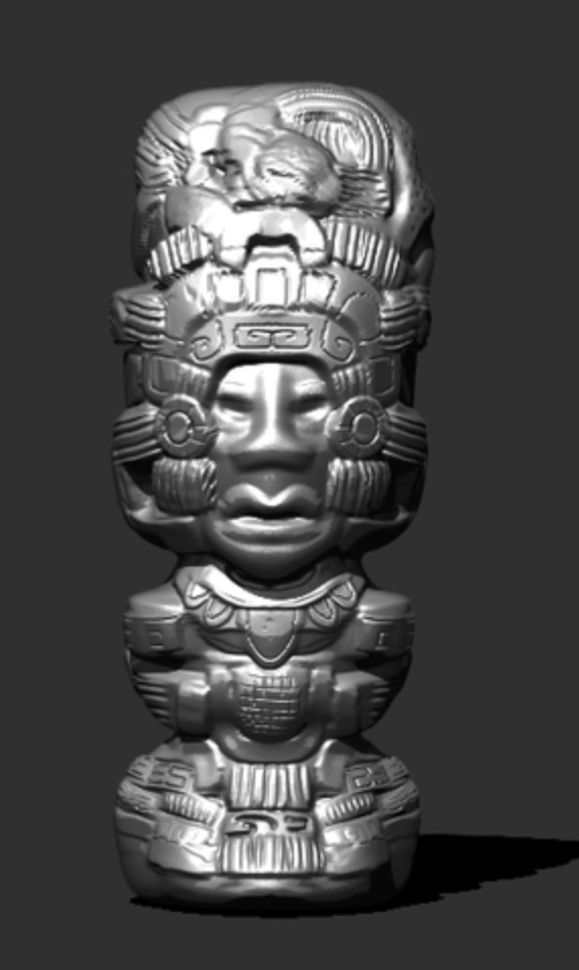 3D silicone mold - Mayan statue 5”