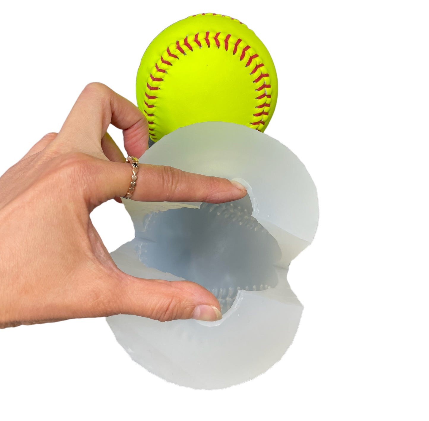 3D softball mold for candle soap resin