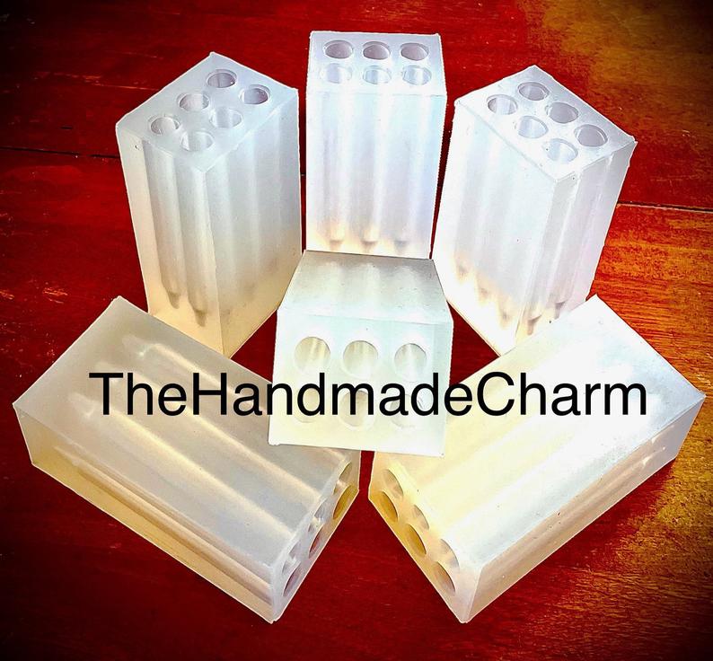 Silicone chime candle mold 4” - mini taper Mold - spell candle mold - 6 cavities - homemade