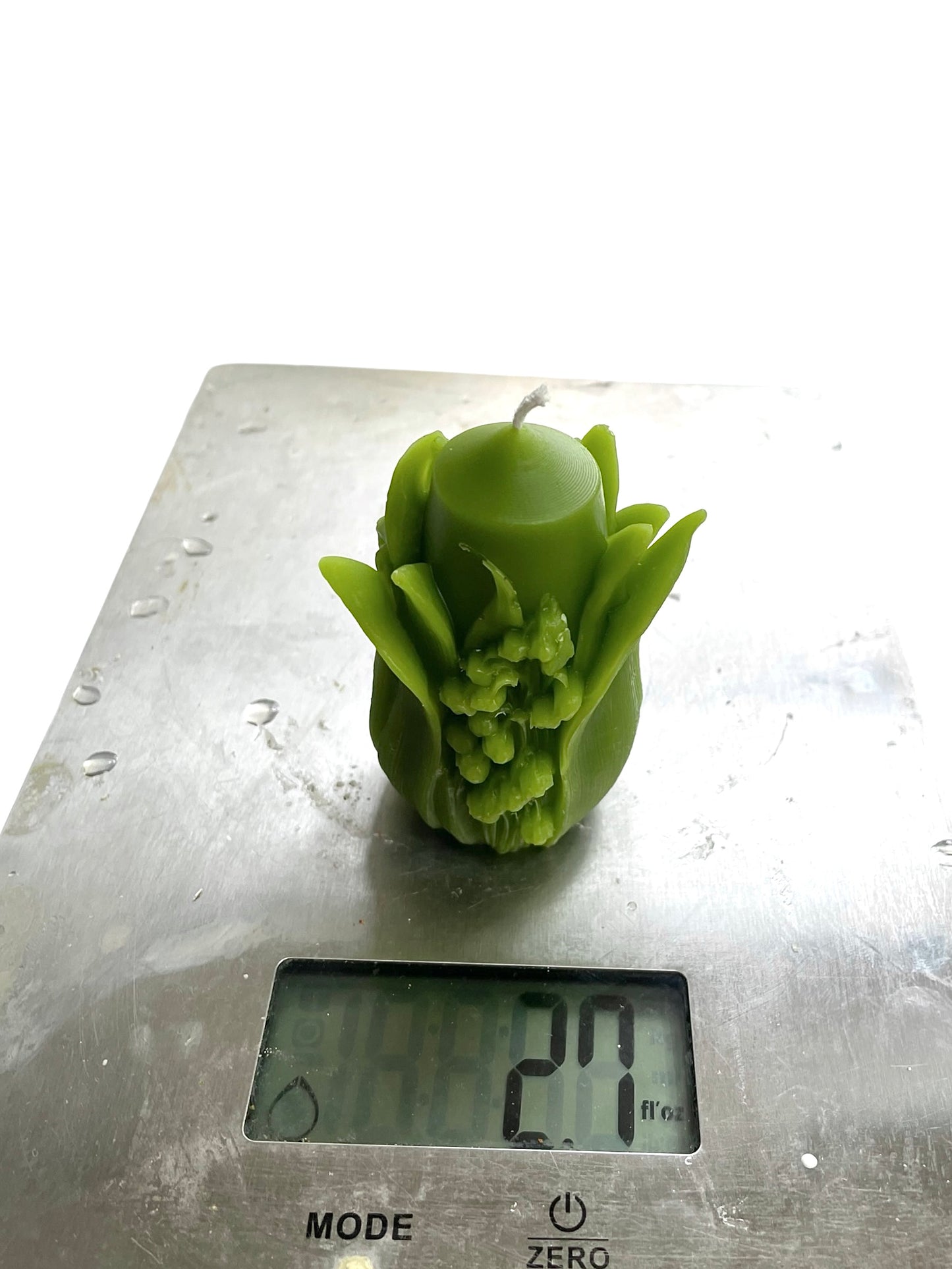 Set of 2 Pure beeswax candles - Lily of the valley