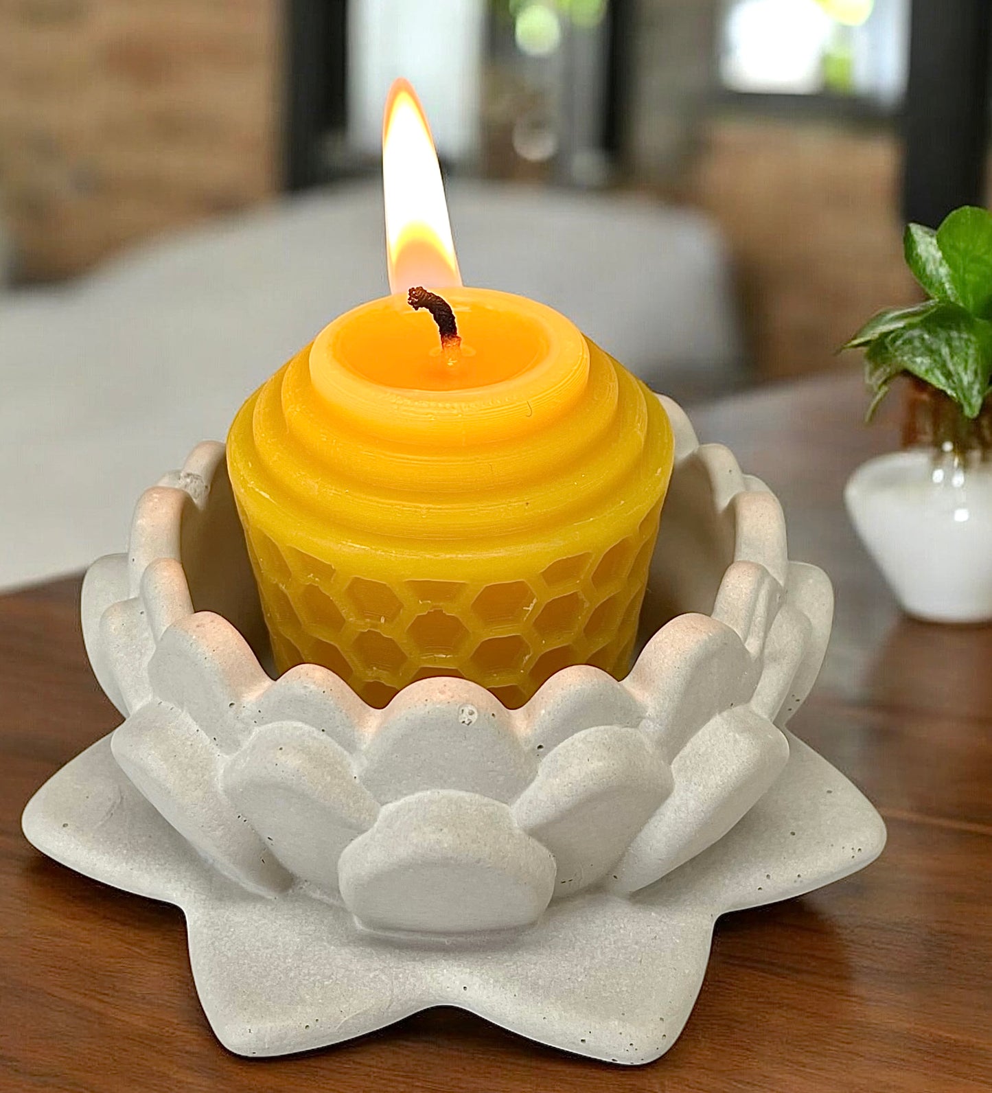 silicone honeycomb votive candle mold - candle soap resin mold - 4 cavities