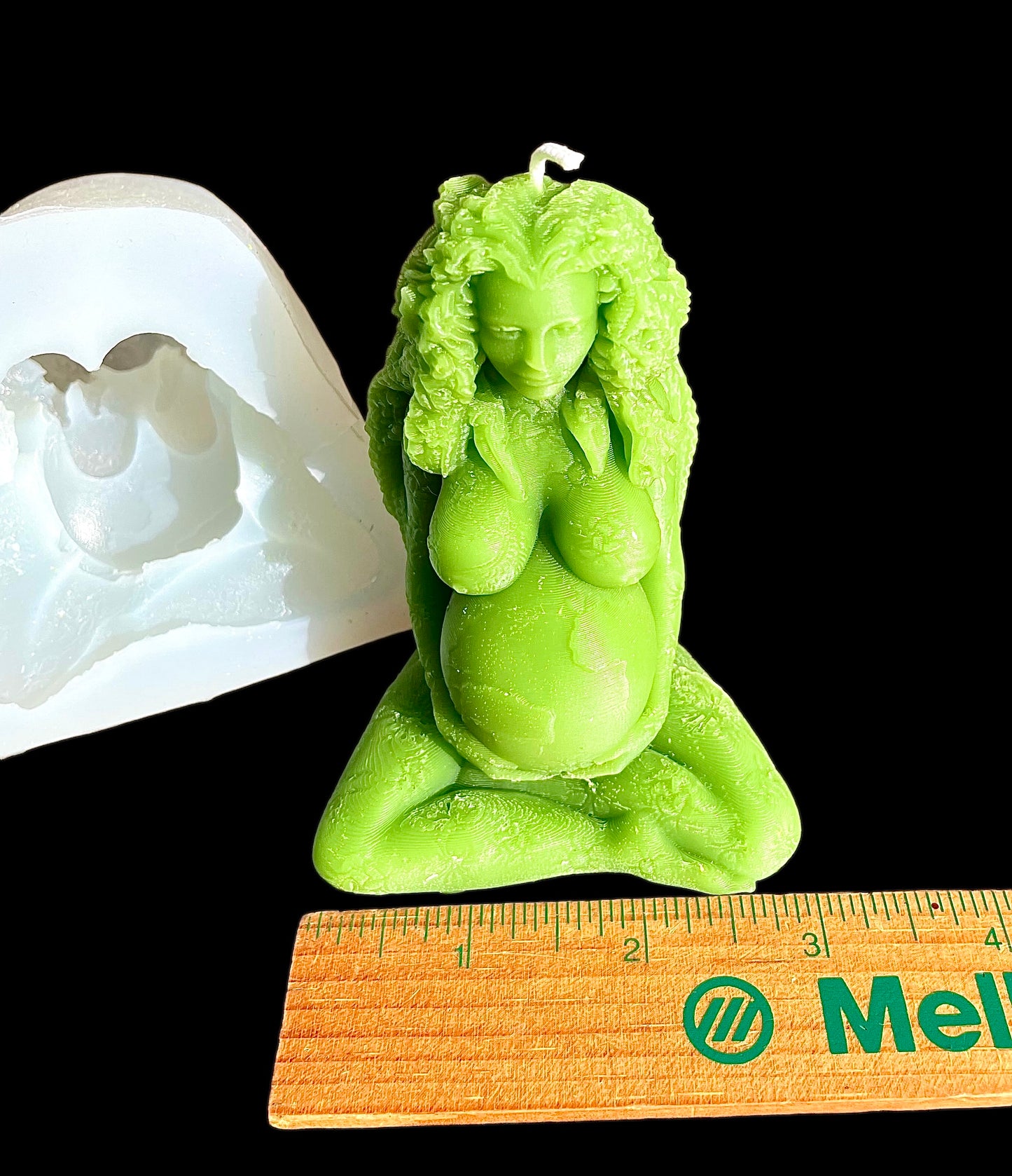 3D Silicone Mother Nature mold - Mother Earth Gaia statue - earth goddess mold for candle soap resin - 3.75”