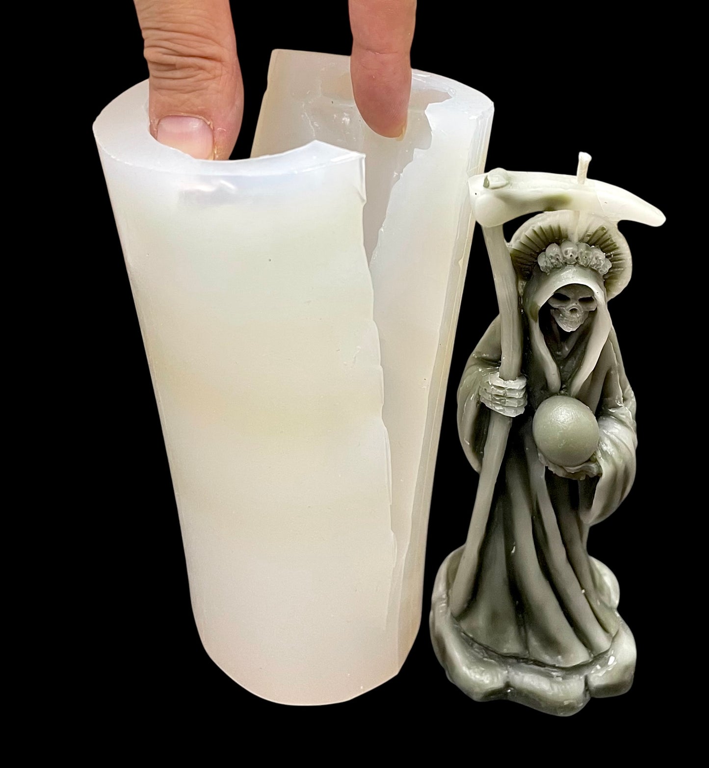 5” silicone grim reaper mold for candle soap resin