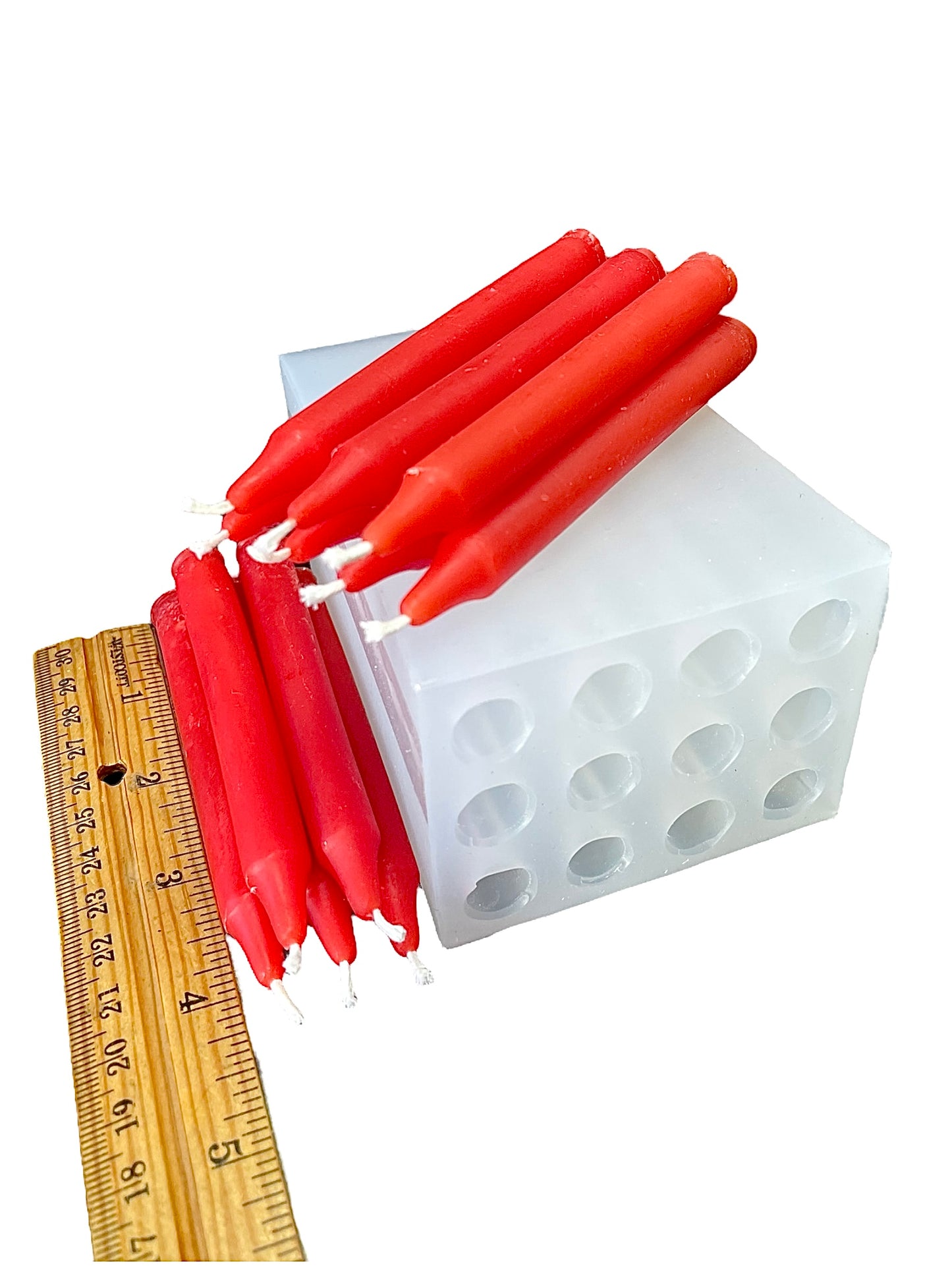 Silicone chime candle mini taper mold - 12 cavities