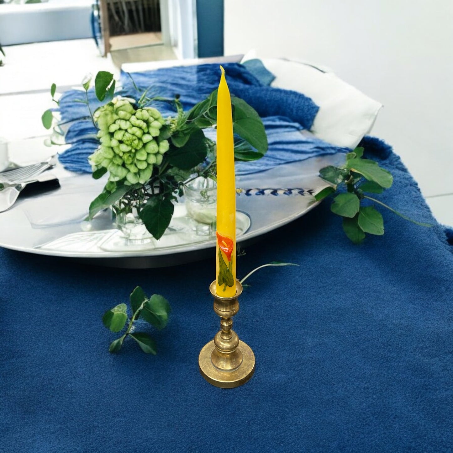 9” Silicone taper candle mold - calla lily