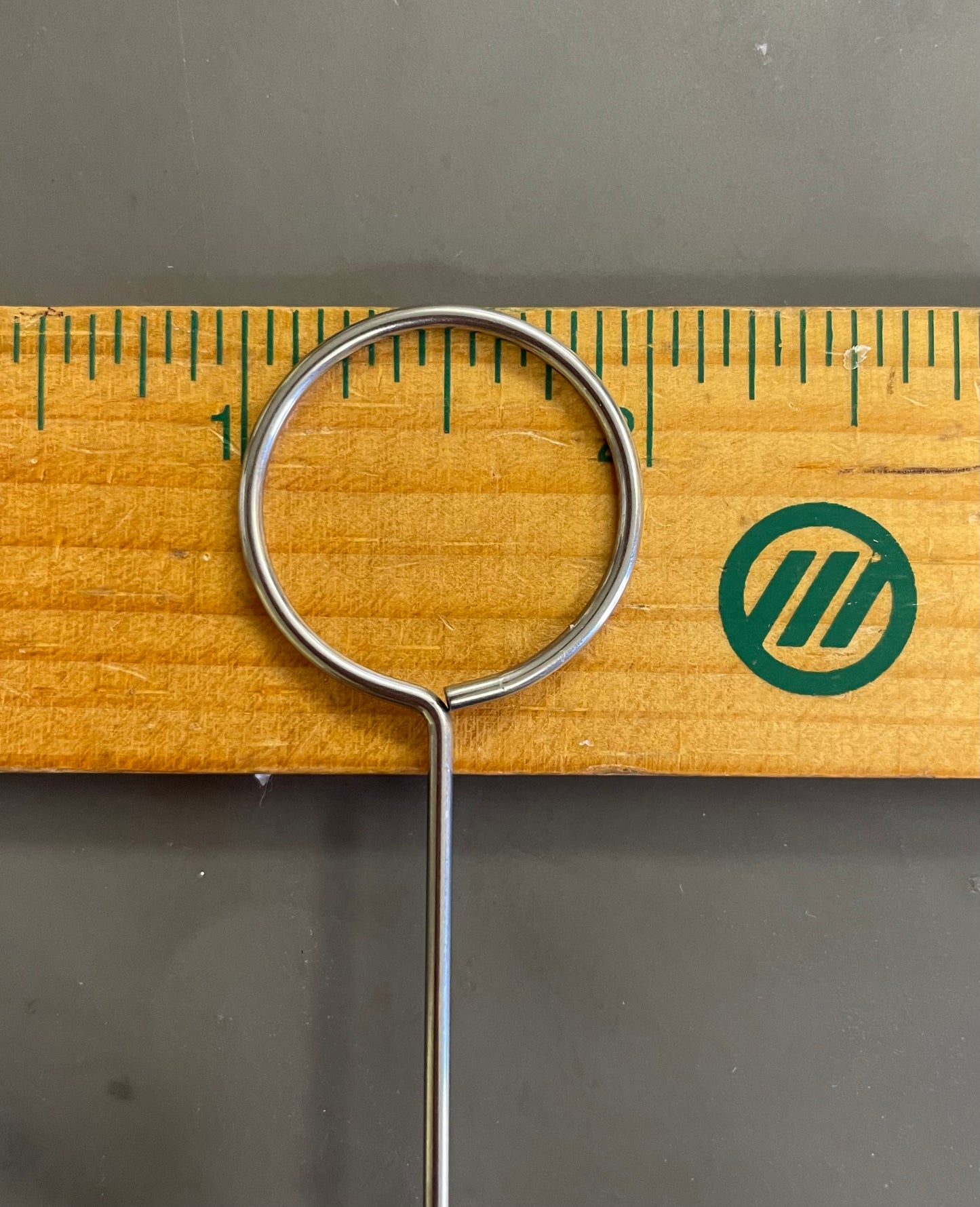 10.4” stainless steel wick threader with hook