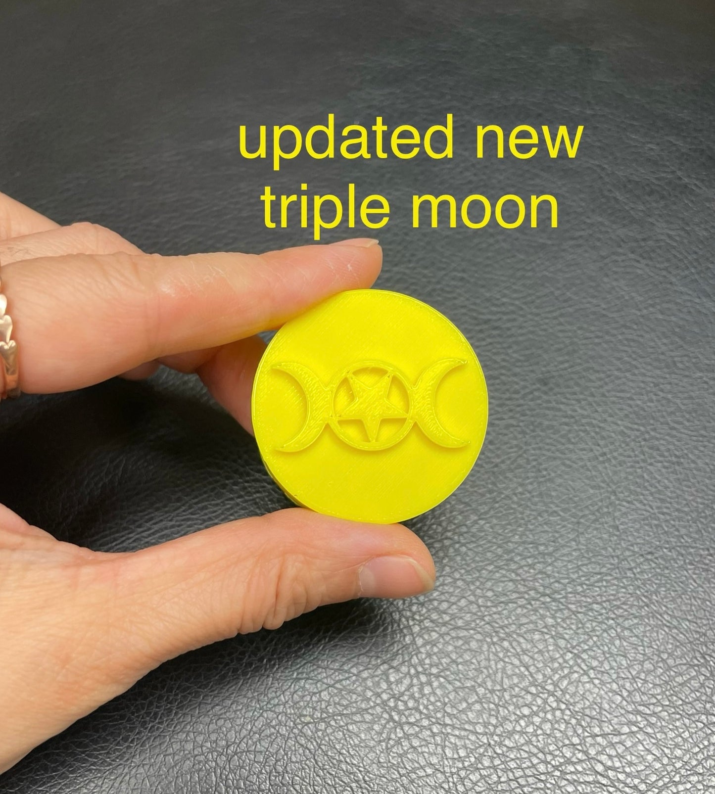 New Silicone Tea light candle Mold - witchcraft symbols - Pentagram - triple moon - pagan candle mold - spell candle mold