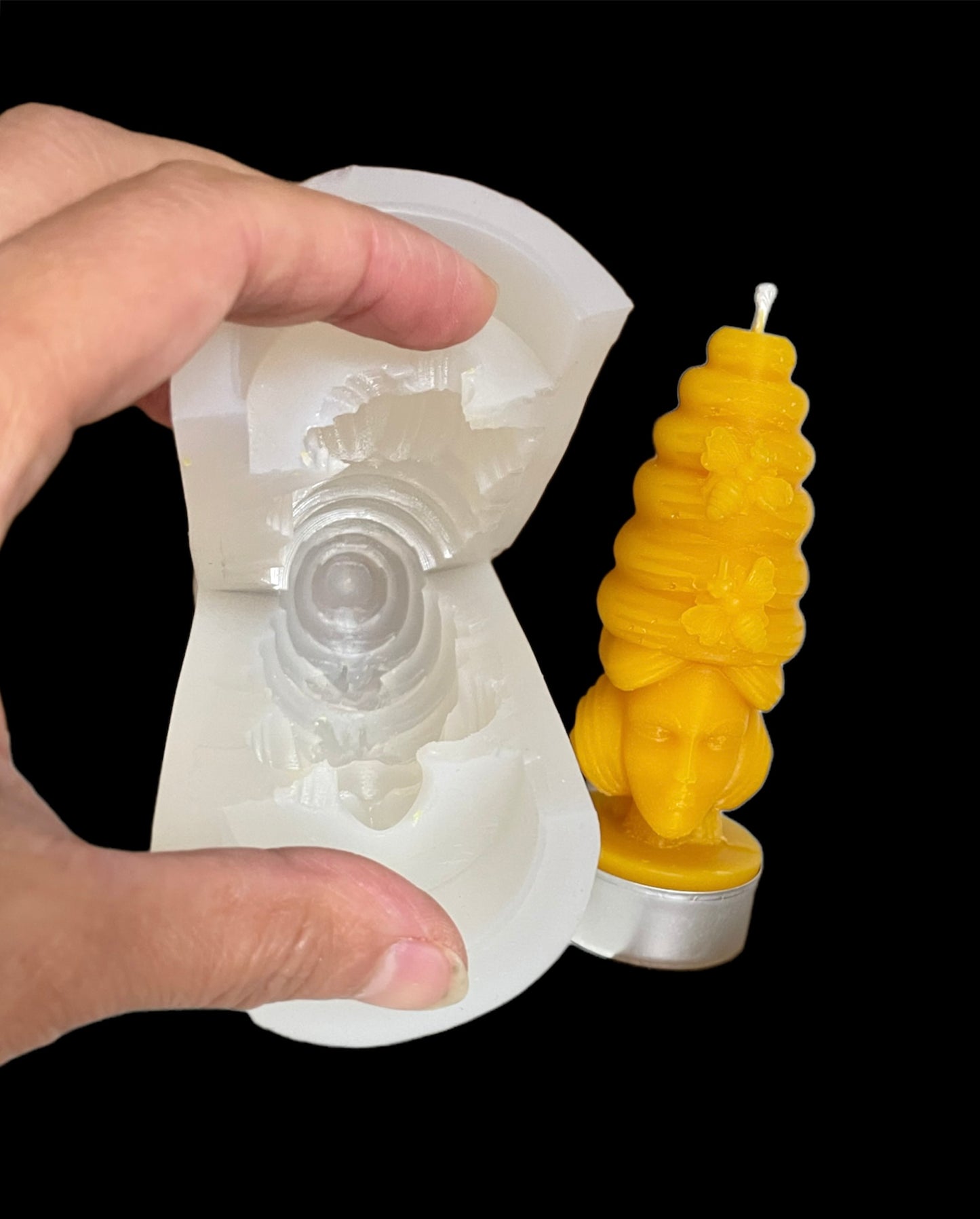 4” 3D bee goddess mold for candle soap resin chocolate