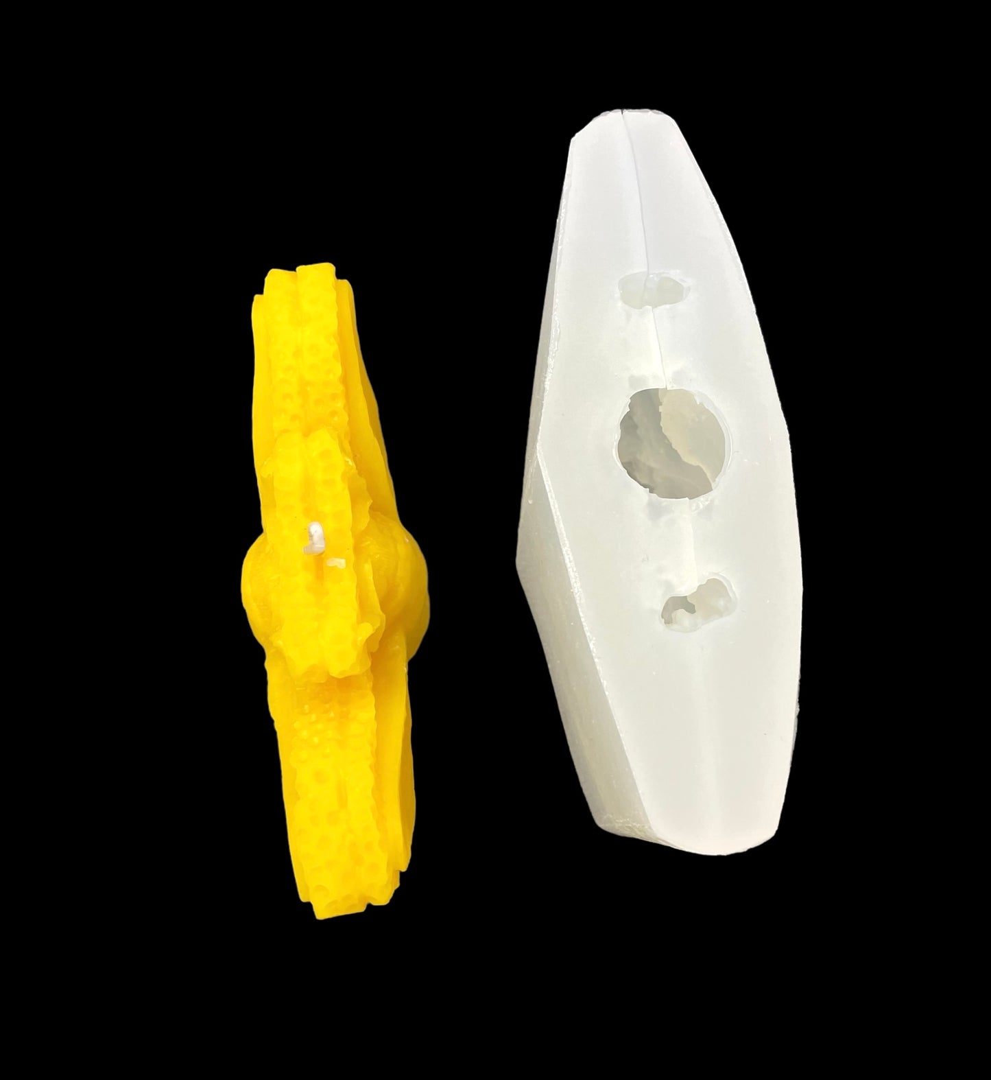 Silicone Honeybee on honeycomb mold for candle soap resin ornament