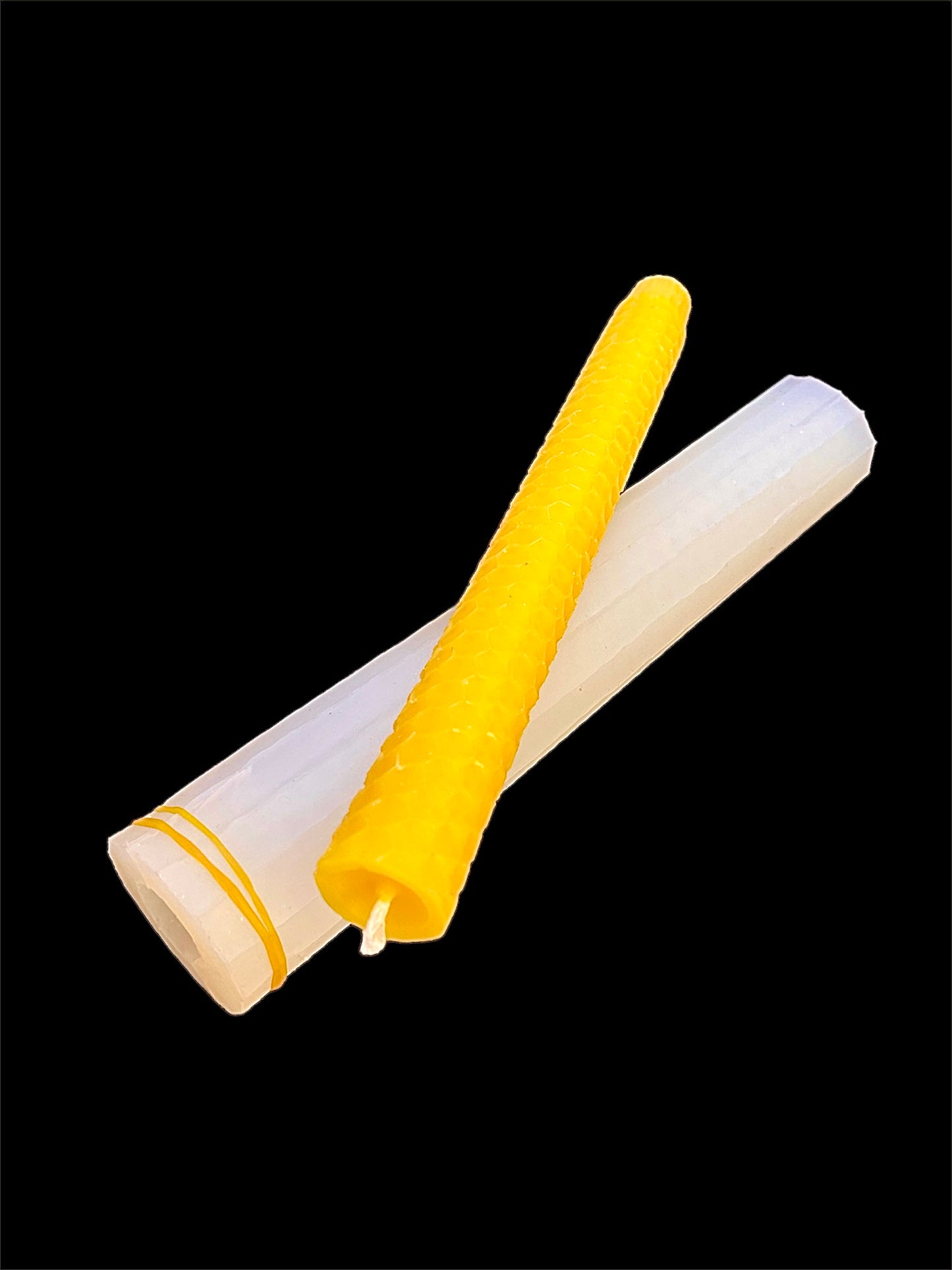 8 1/4” silicone honeycomb taper candle mold