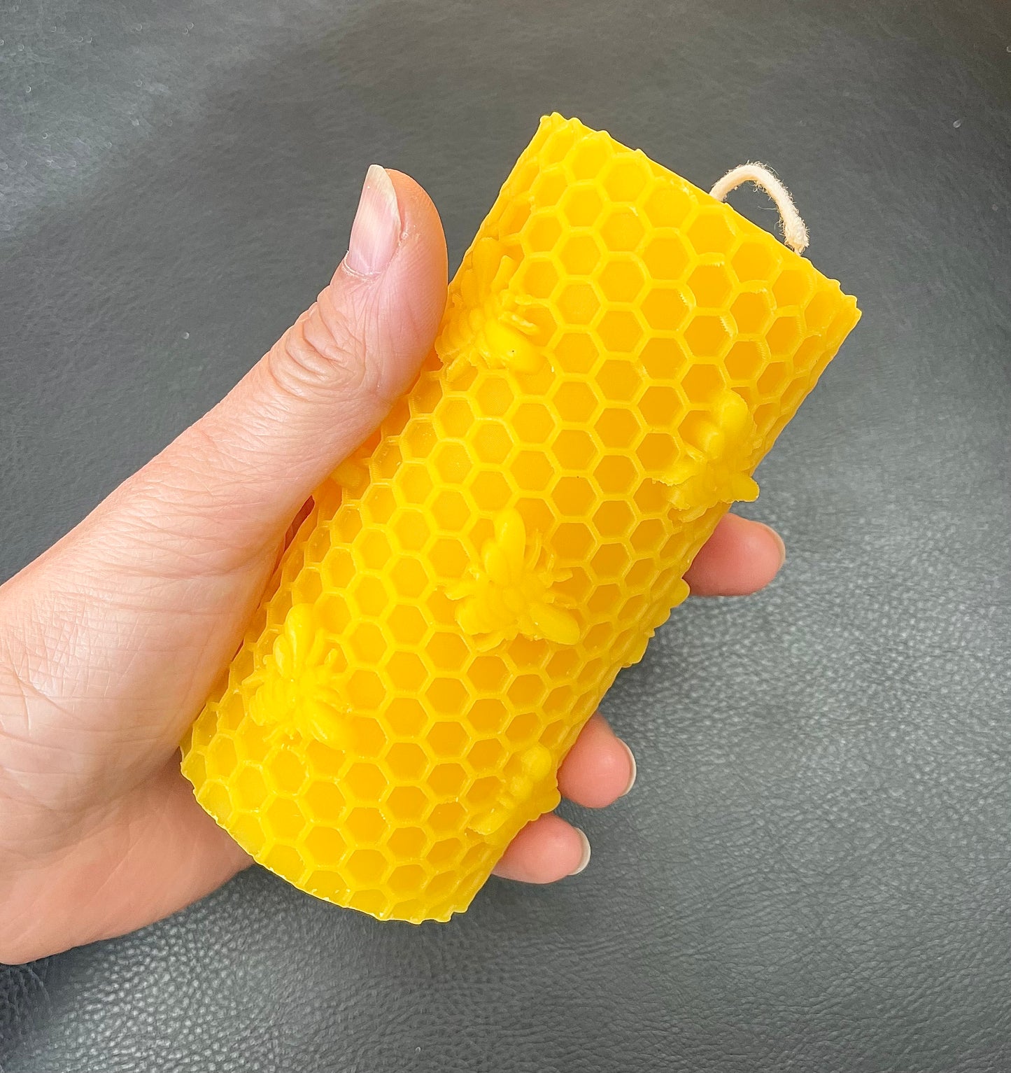 Honeycomb honeybee pillar candle mold 2 1/8” x 4 5/16”