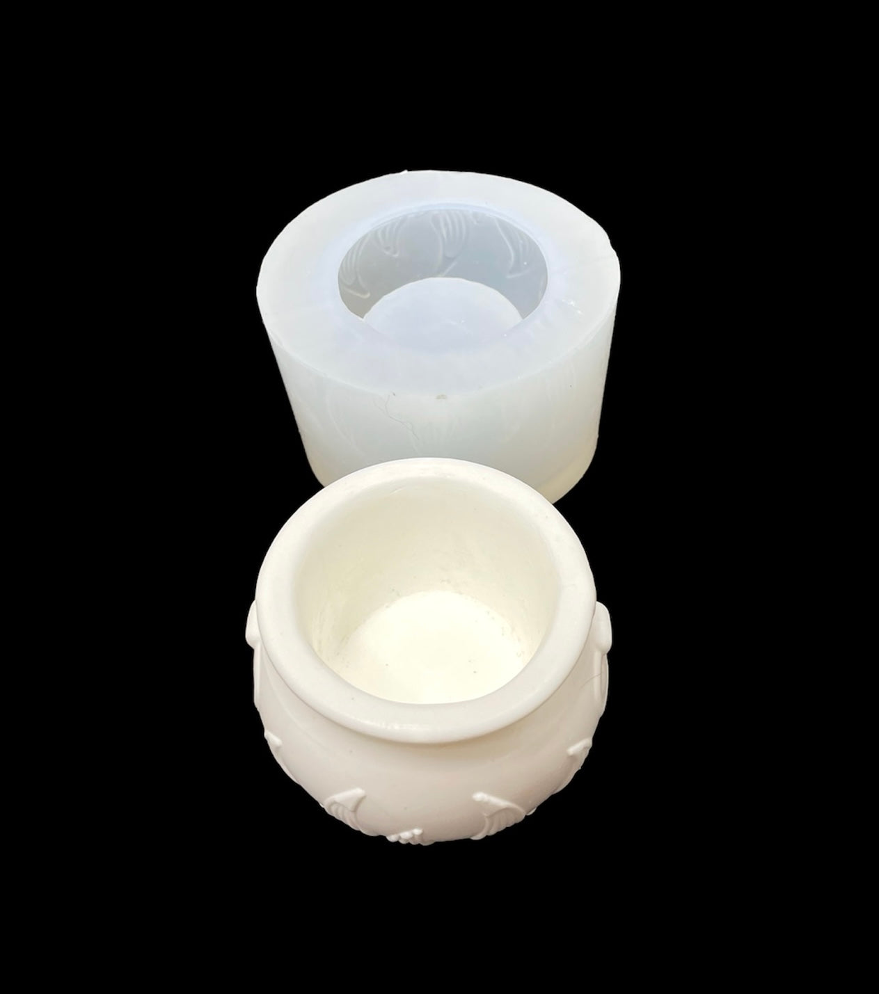 Silicone container mold - cauldron planter mold - pot mold