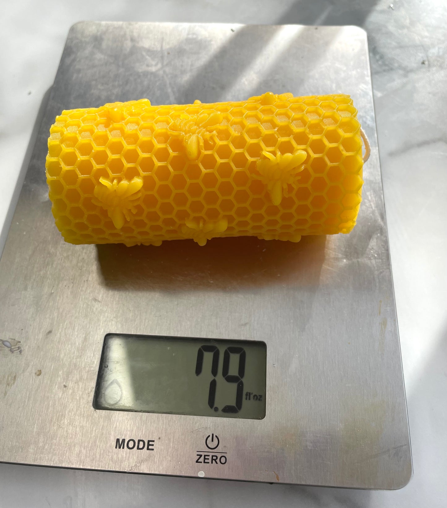 Honeycomb honeybee pillar candle mold 2 1/8” x 4 5/16”