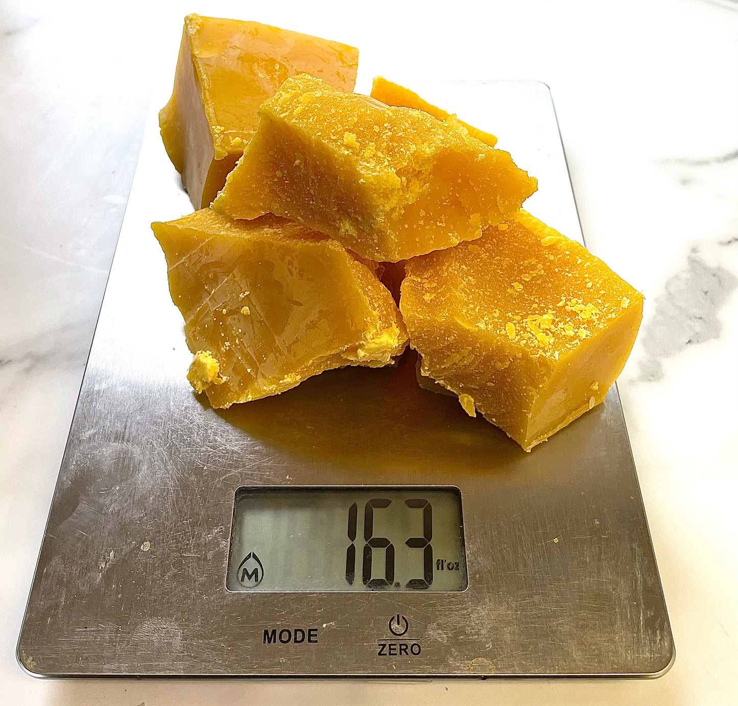 1 lb pure yellow beeswax blocks - high quality capping wax - 100% pure
