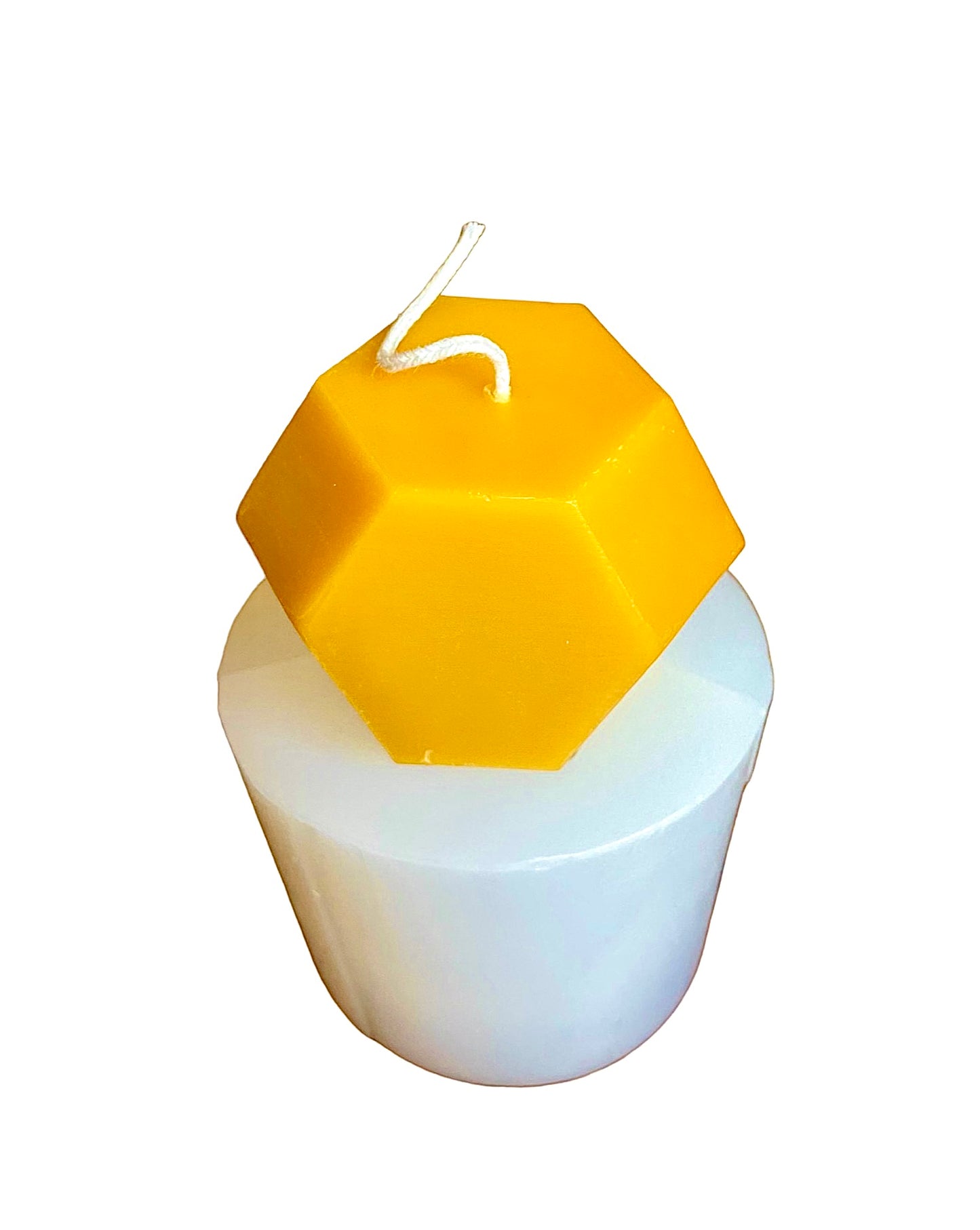 3” 3D silicone hexagonal geometry shaped mold for candle soap resin - honeycomb honeybee candle mold