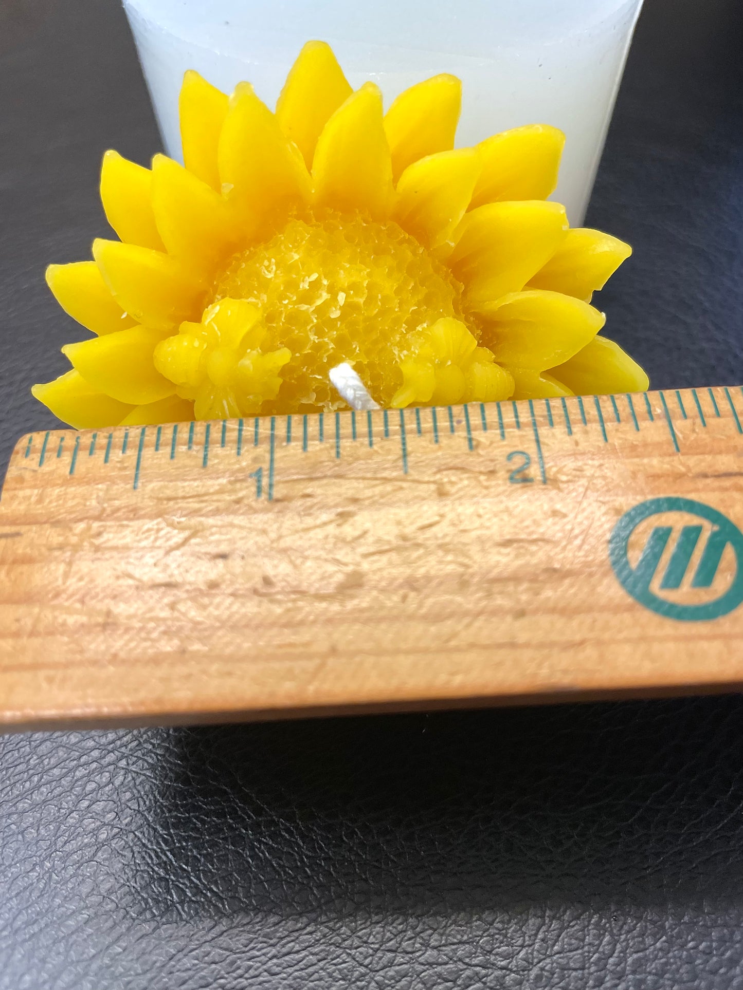 3D sunflower with bees floating candle mold