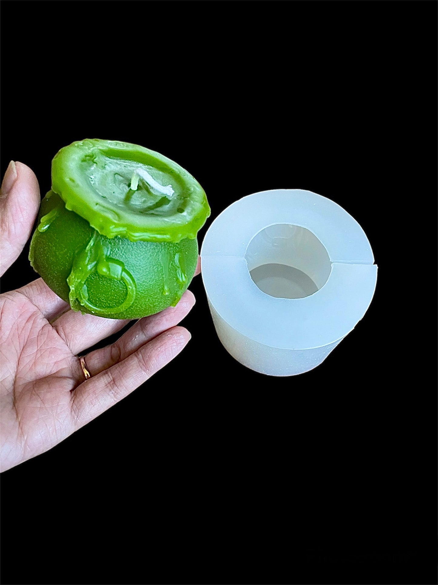 3D Silicone witch’s brew Mold - witch cauldron mold - ritual spiritual magic candle mold - Halloween mold