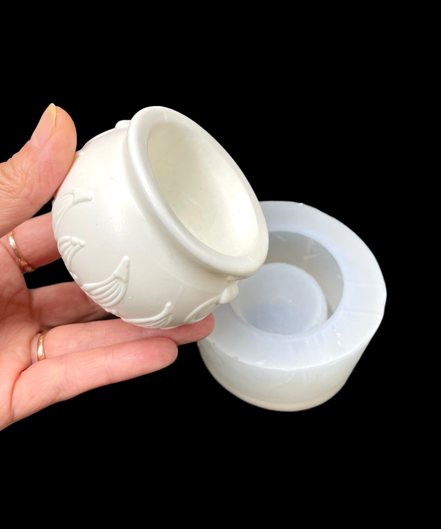 silicone plant pot molds Silicone container mold - cauldron planter mold
