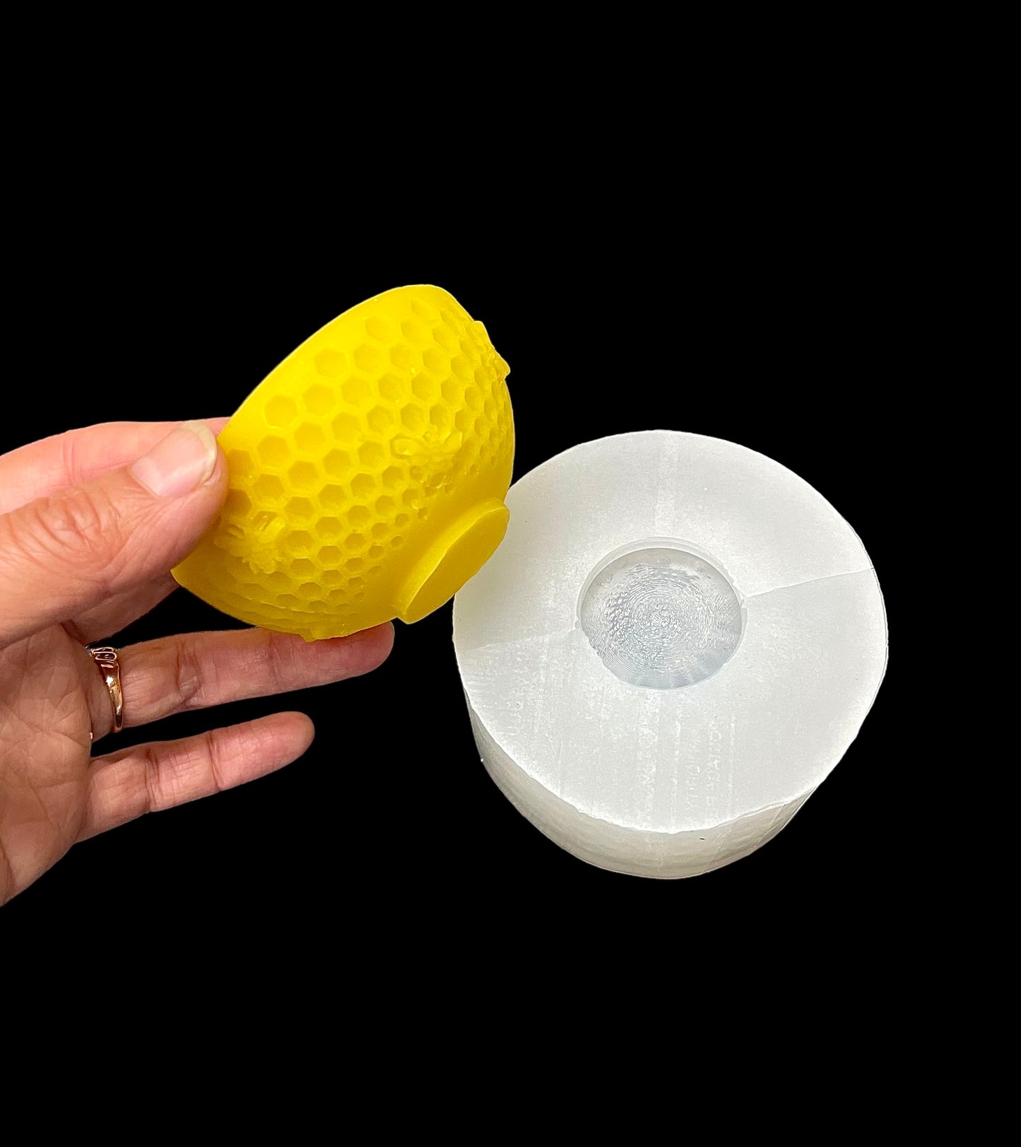 Silicone beehive honeycomb bowl Mold - planter candle holder