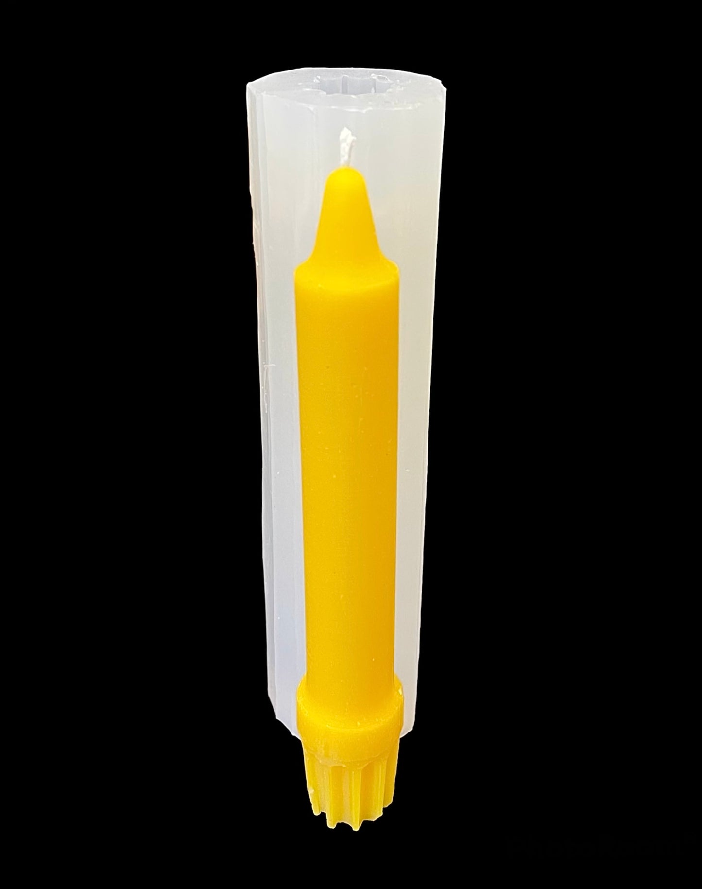 6 1/4” Silicone colonial taper candle mold - single cavity