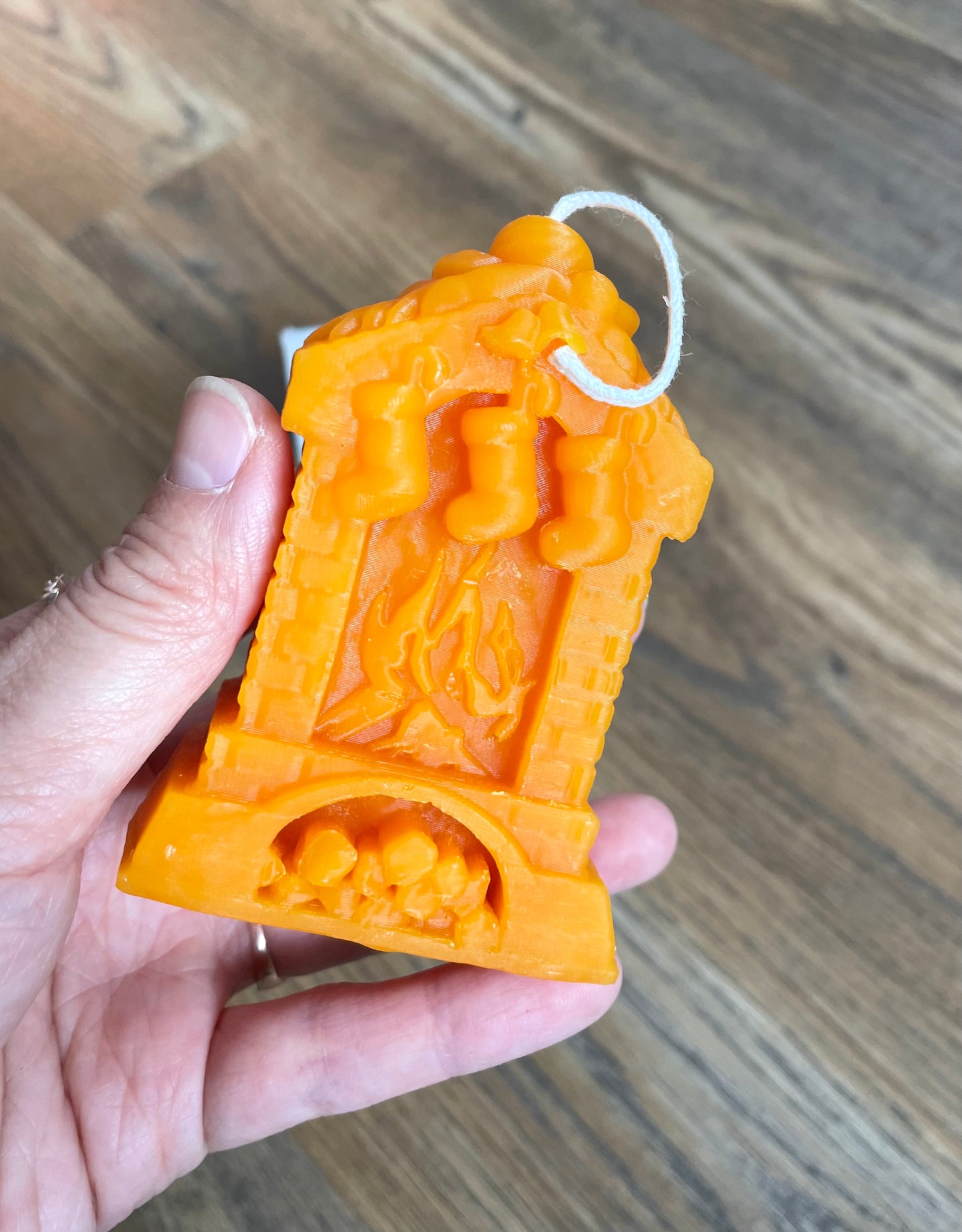 3D silicone fireplace mold for candle soap ornament