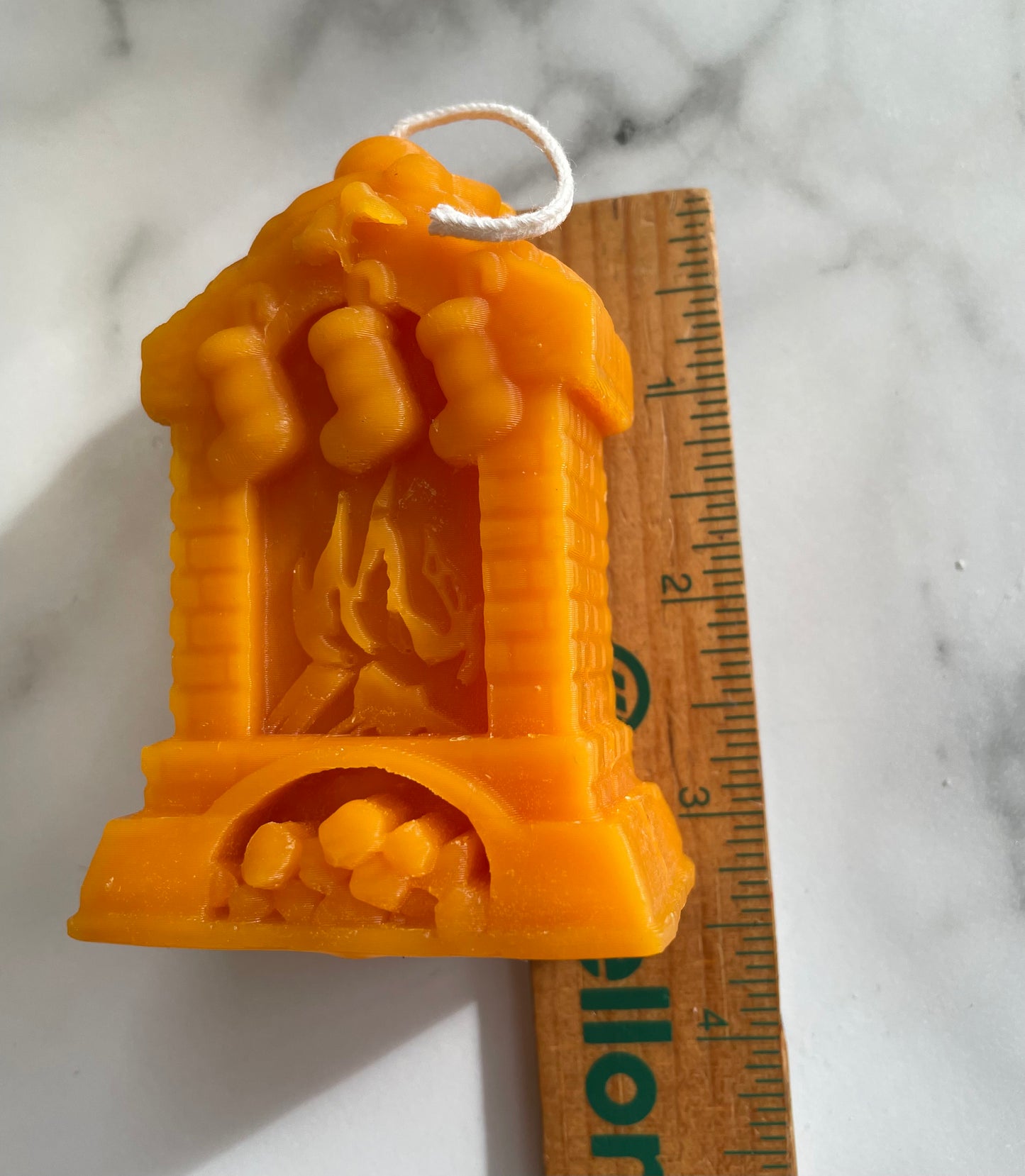 3D silicone fireplace mold for candle soap ornament