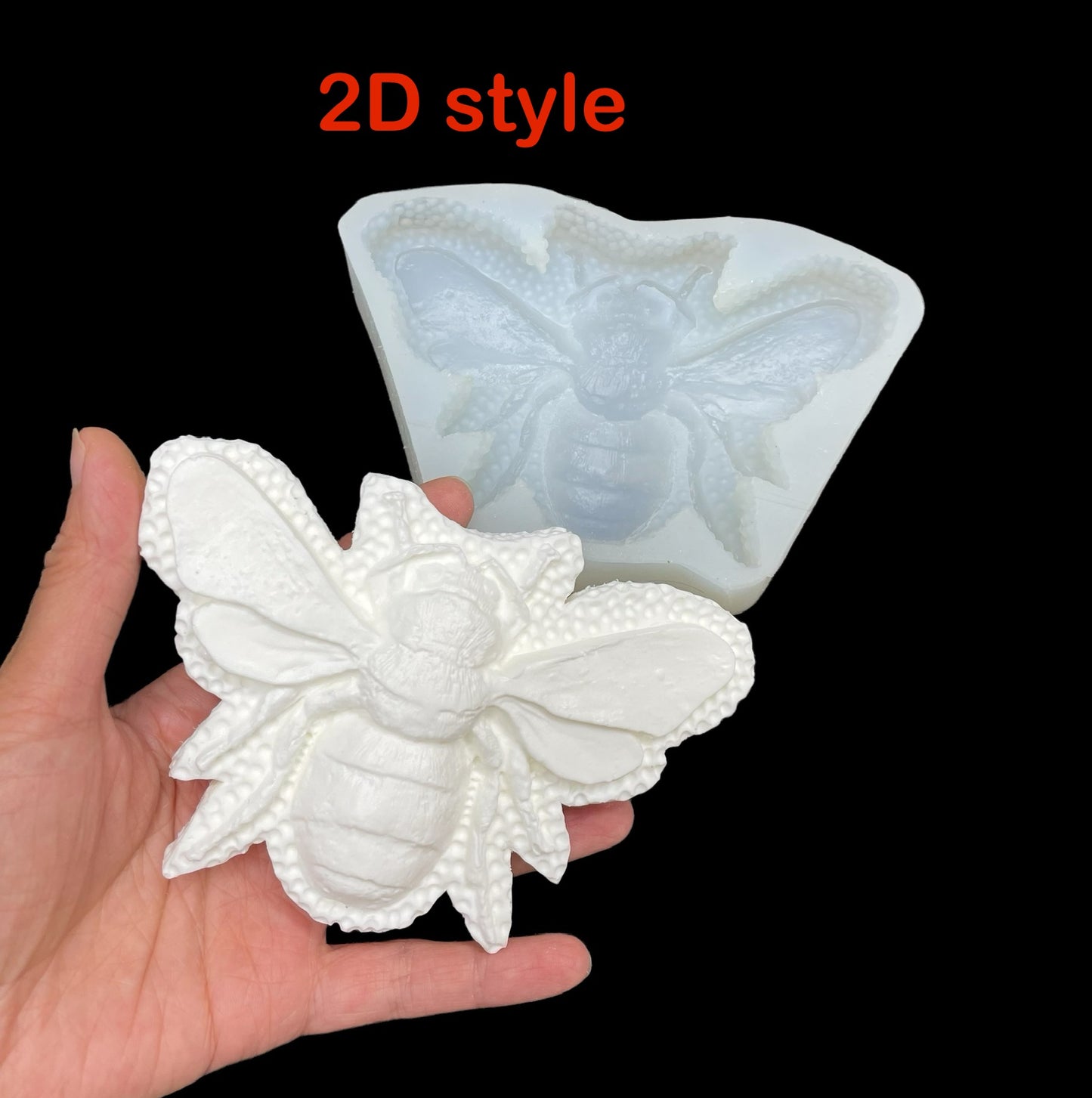 Silicone Honeybee on honeycomb mold for candle soap resin ornament