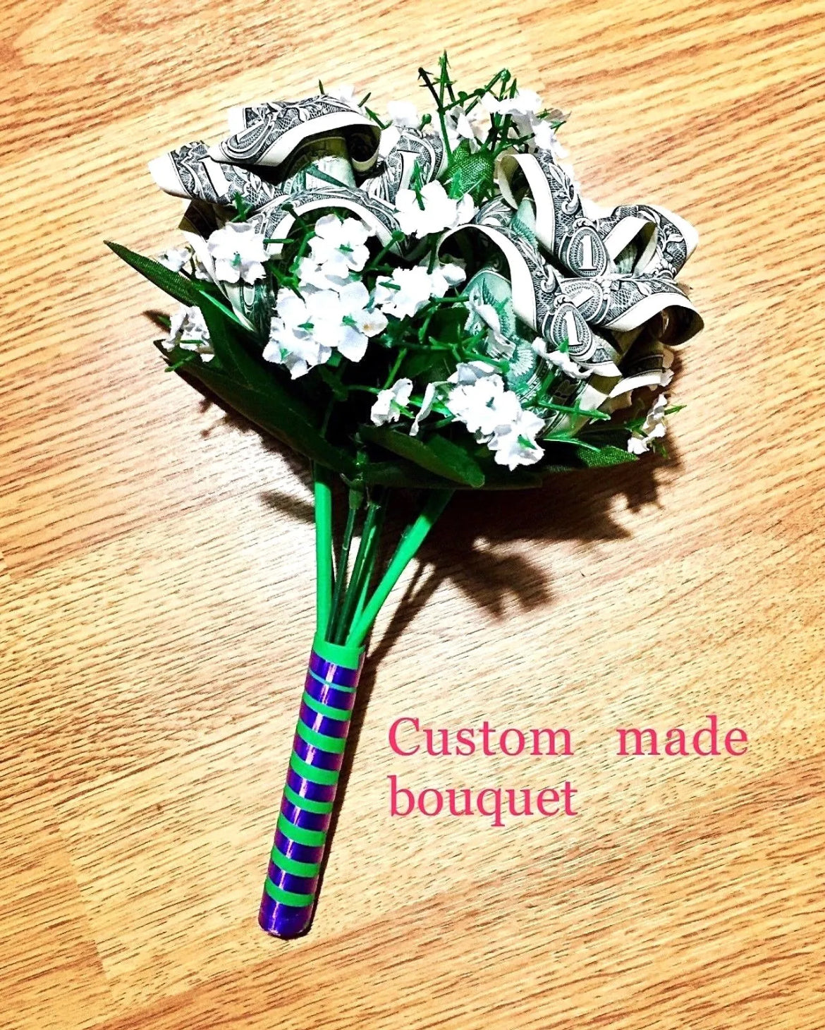 Origami money rose bouquet