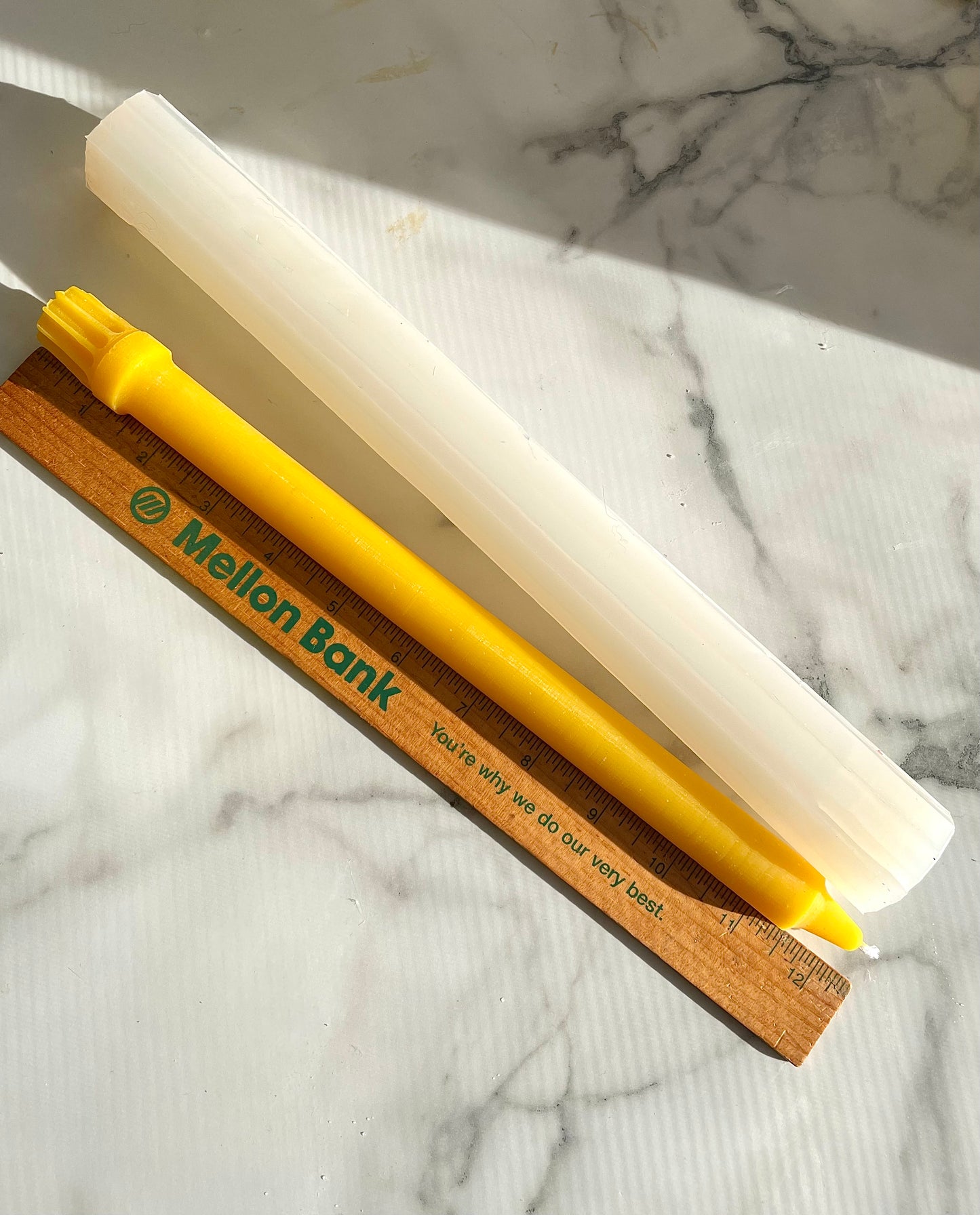 12 1/4” silicone colonial taper candle mold