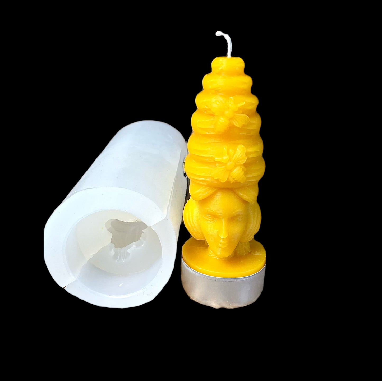 4” 3D bee goddess mold for candle soap resin chocolate