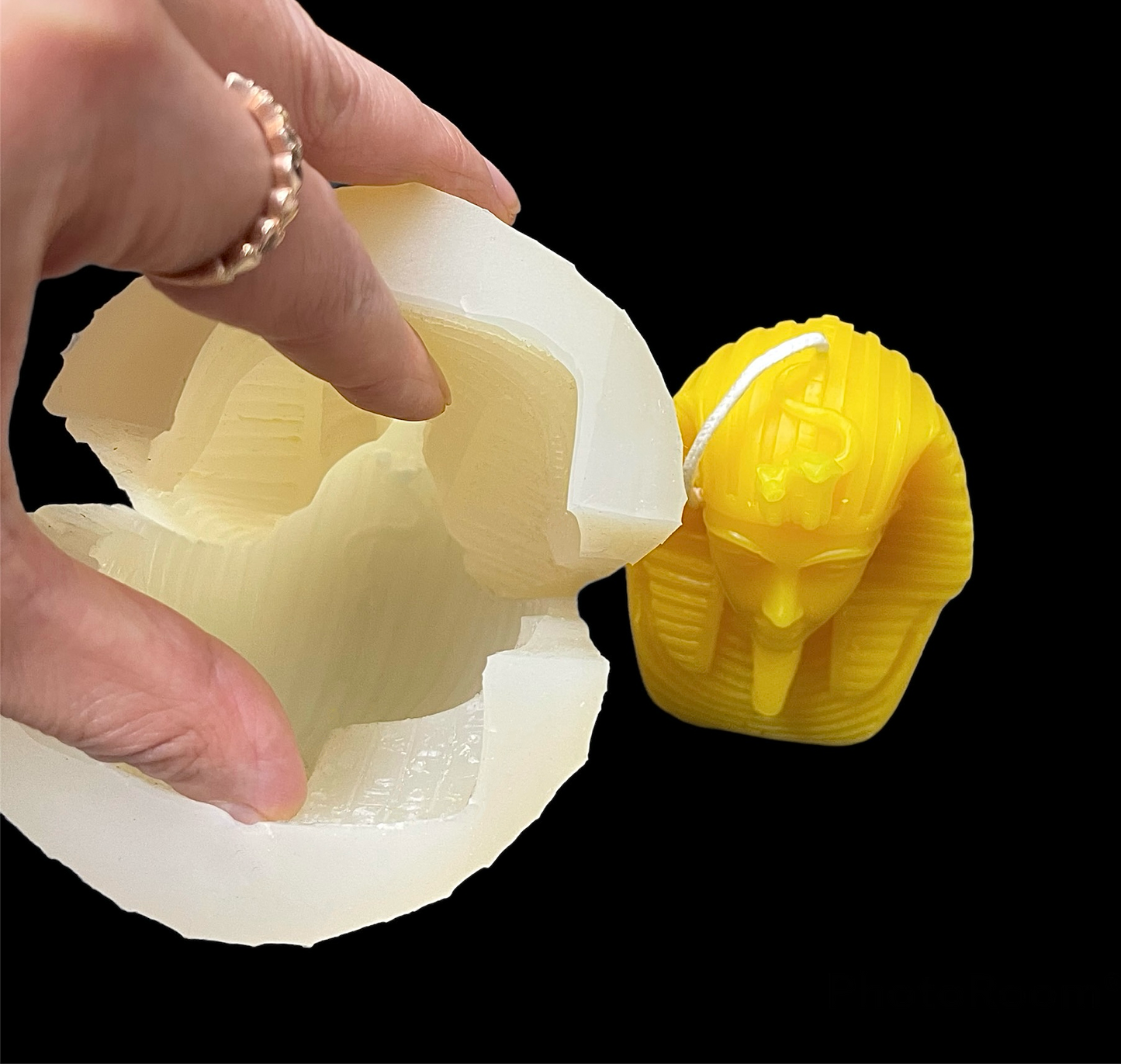 4” Silicone Egyptian King Tut mold - 3D figure mold - candle soap mold - resin mold - food grade