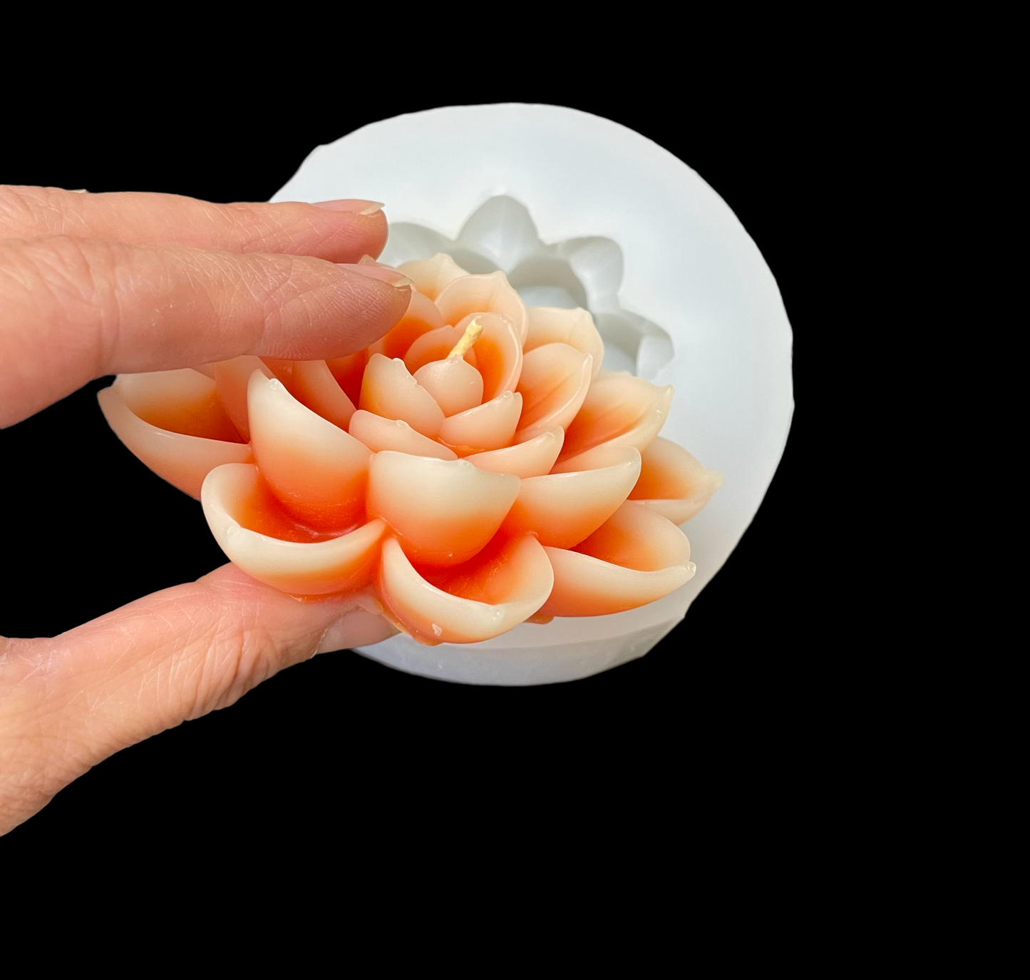3D floating lotus flower mold 3.5”