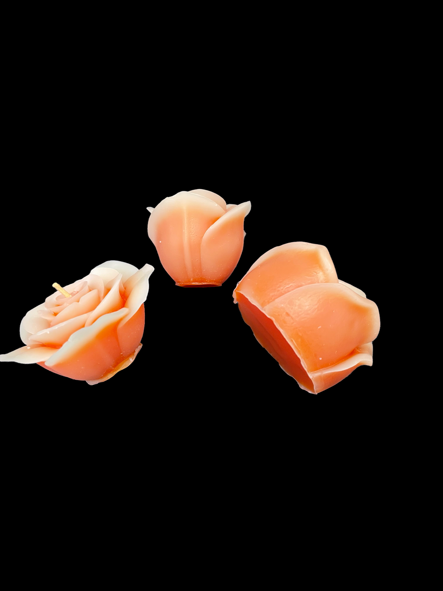 Set of 3 silicone rose flower molds - candle making - flower bouquet molds - soap making molds - resin flower molds