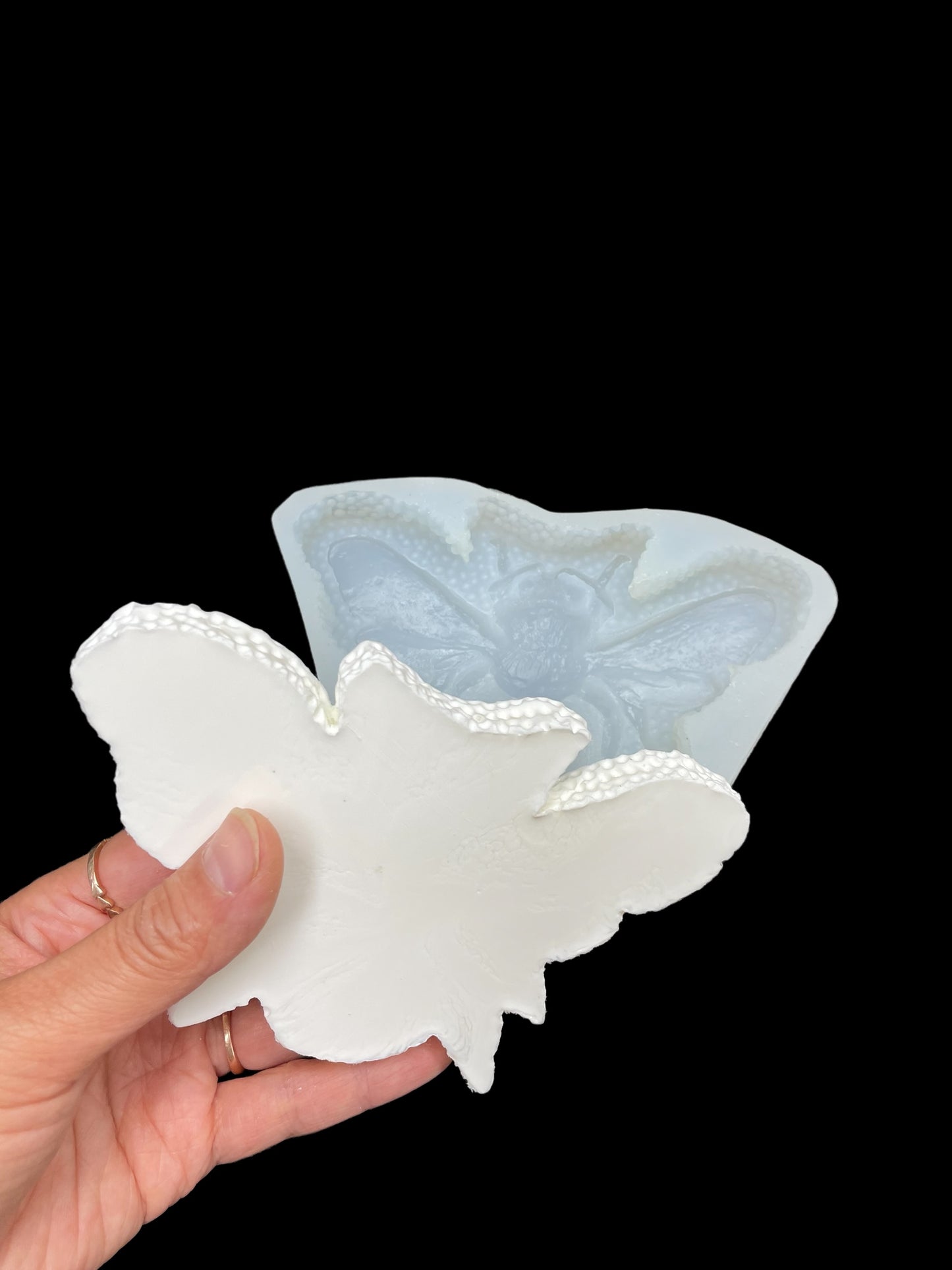 Silicone Honeybee on honeycomb mold for candle soap resin ornament