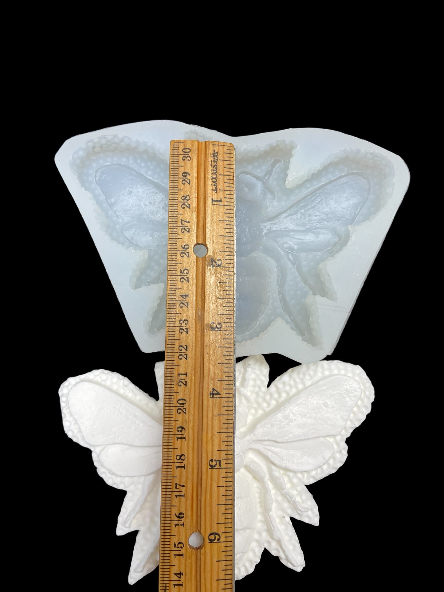 Silicone Honeybee on honeycomb mold for candle soap resin ornament