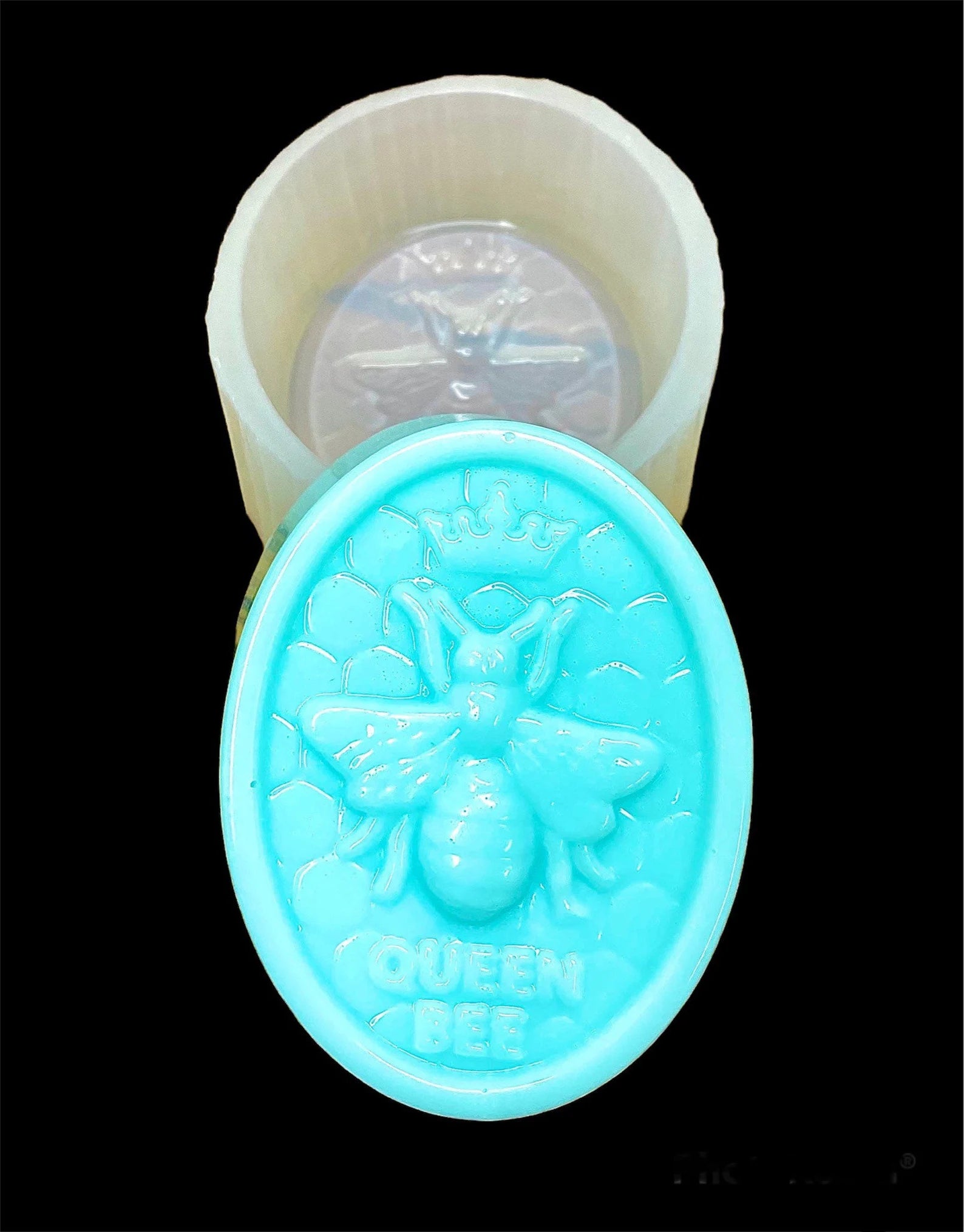 Silicone honeybee queen bee soap Mold - wax lotion bar mold - handmade -  food grade