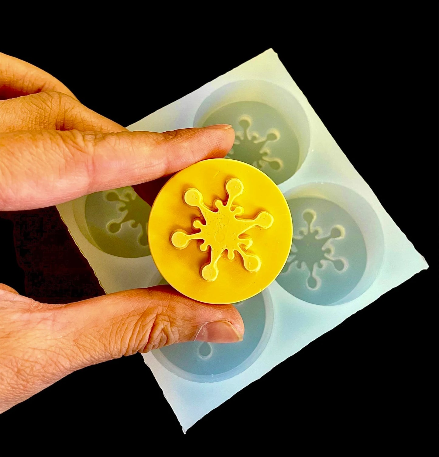 Silicone snowflake Tealight candle Mold - 4 cavities - wax melt lotion bar soap mold - resin mold - holiday candles - food grade