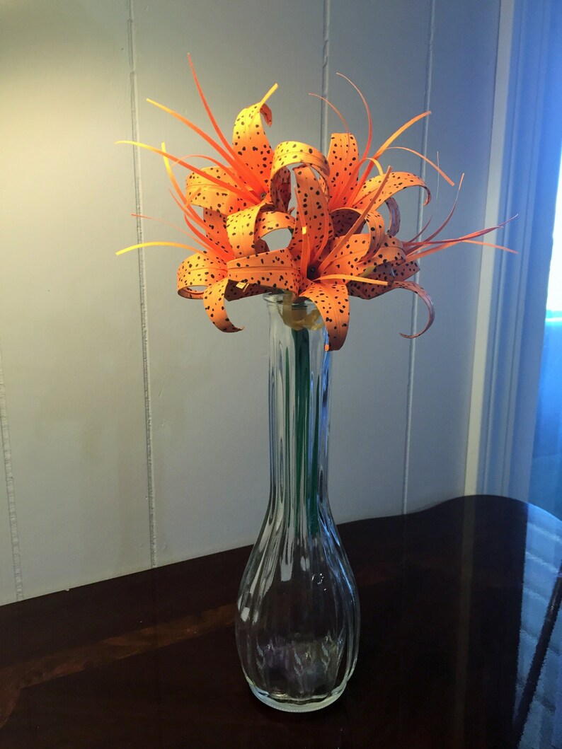 origami lilies - paper lily - tiger lily - day lily - lily bouquet - lily flower - birthday bouquet - anniversary bouquet