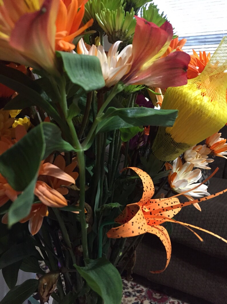 origami lilies - paper lily - tiger lily - day lily - lily bouquet - lily flower - birthday bouquet - anniversary bouquet