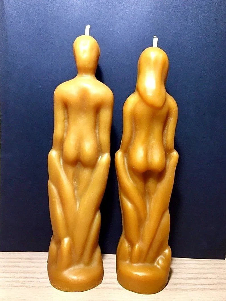 silicone male female candle mold - magic figure candle mold - pagan altar candle mold - homemade - wicca spell candle