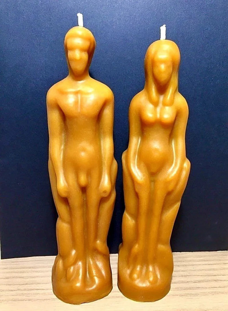 silicone male female candle mold - magic figure candle mold - pagan altar candle mold - homemade - wicca spell candle
