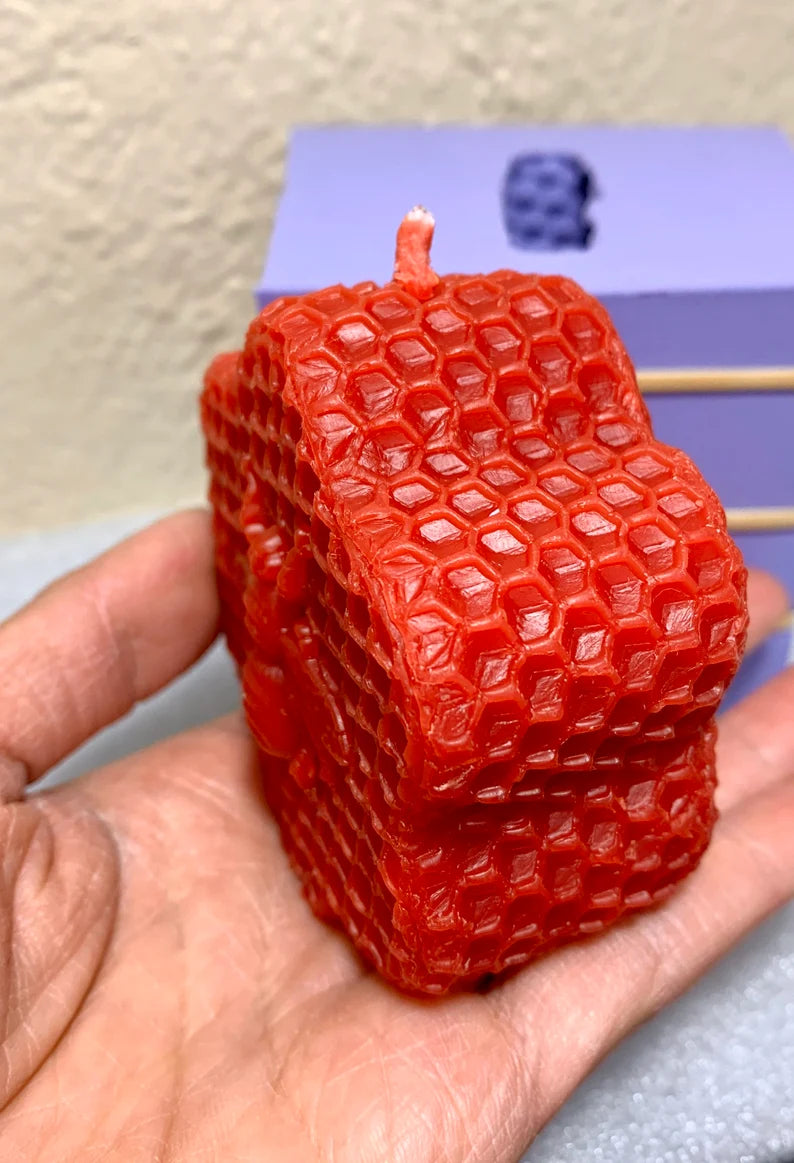 3D Silicone honeybee candle Mold - honeycomb - homemade
