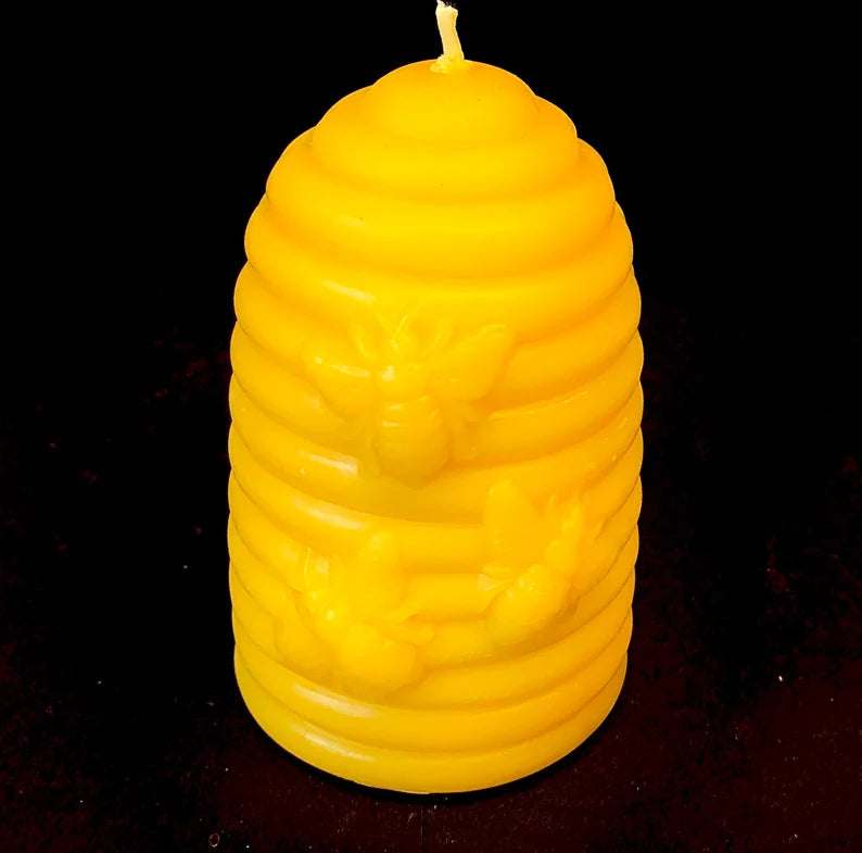 4” Silicone honeybee skep candle Mold - beehive mold - honeybee candle soap mold - pillar candle mold - homemade
