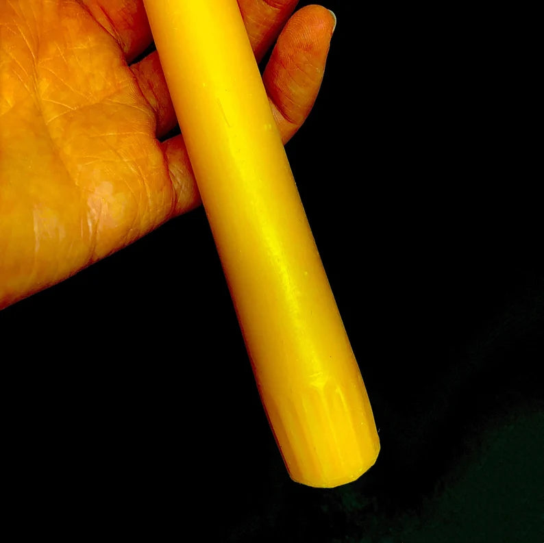 Silicone long taper candle mold - single cavity - 11.75” - wavy taper