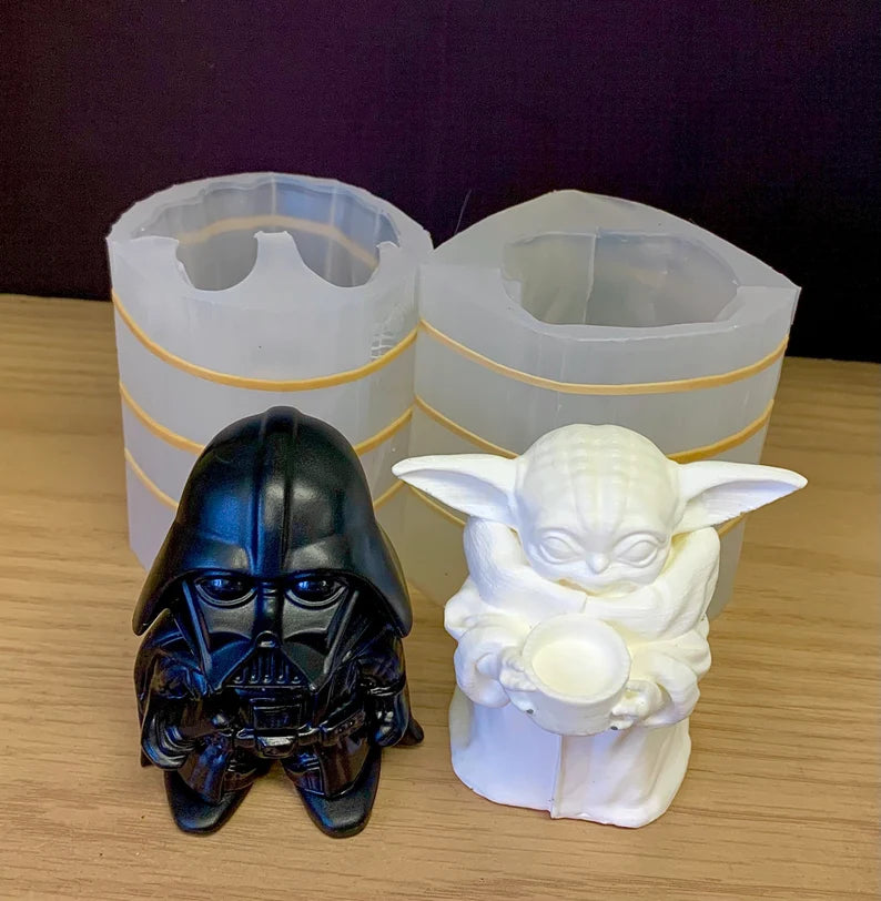 3D Silicone Darth mold - pillar candle soap resin Mold homemade - handmade
