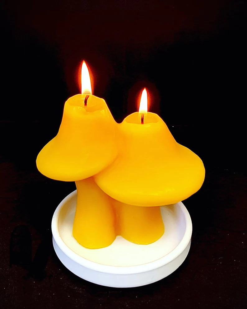 4.5'' 3D Silicone mushroom Mold - Silicone mushroom candle soap resin concrete mold