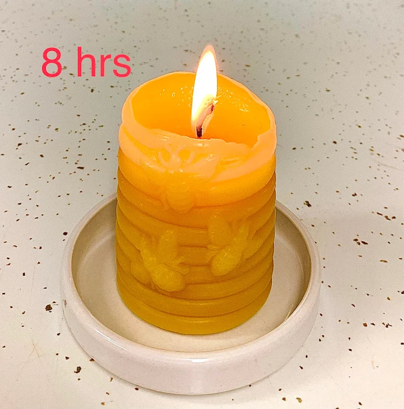 4” Silicone honeybee skep candle Mold - beehive mold - honeybee candle soap mold - pillar candle mold - homemade