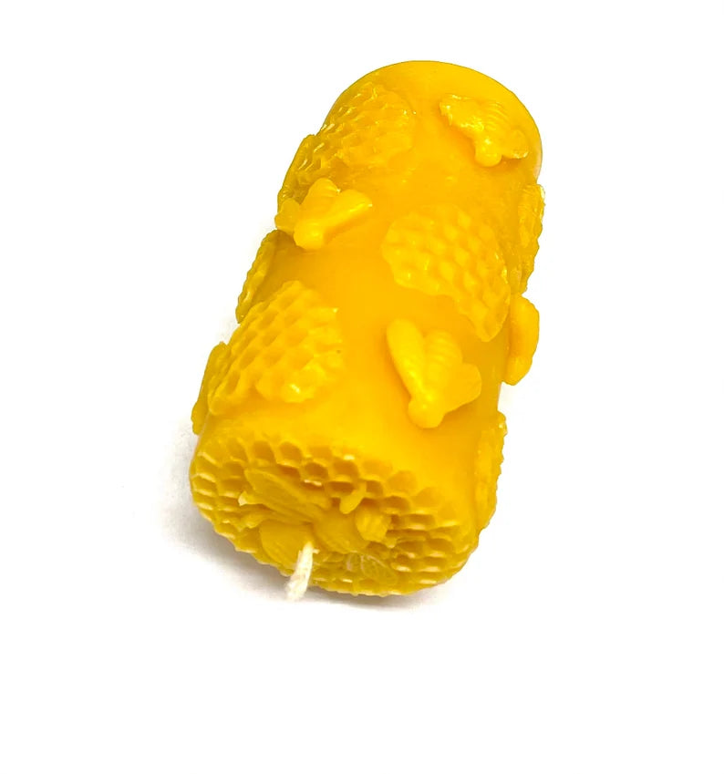 Silicone honeybee Pillar candle Mold - honeycomb - homemade 4”